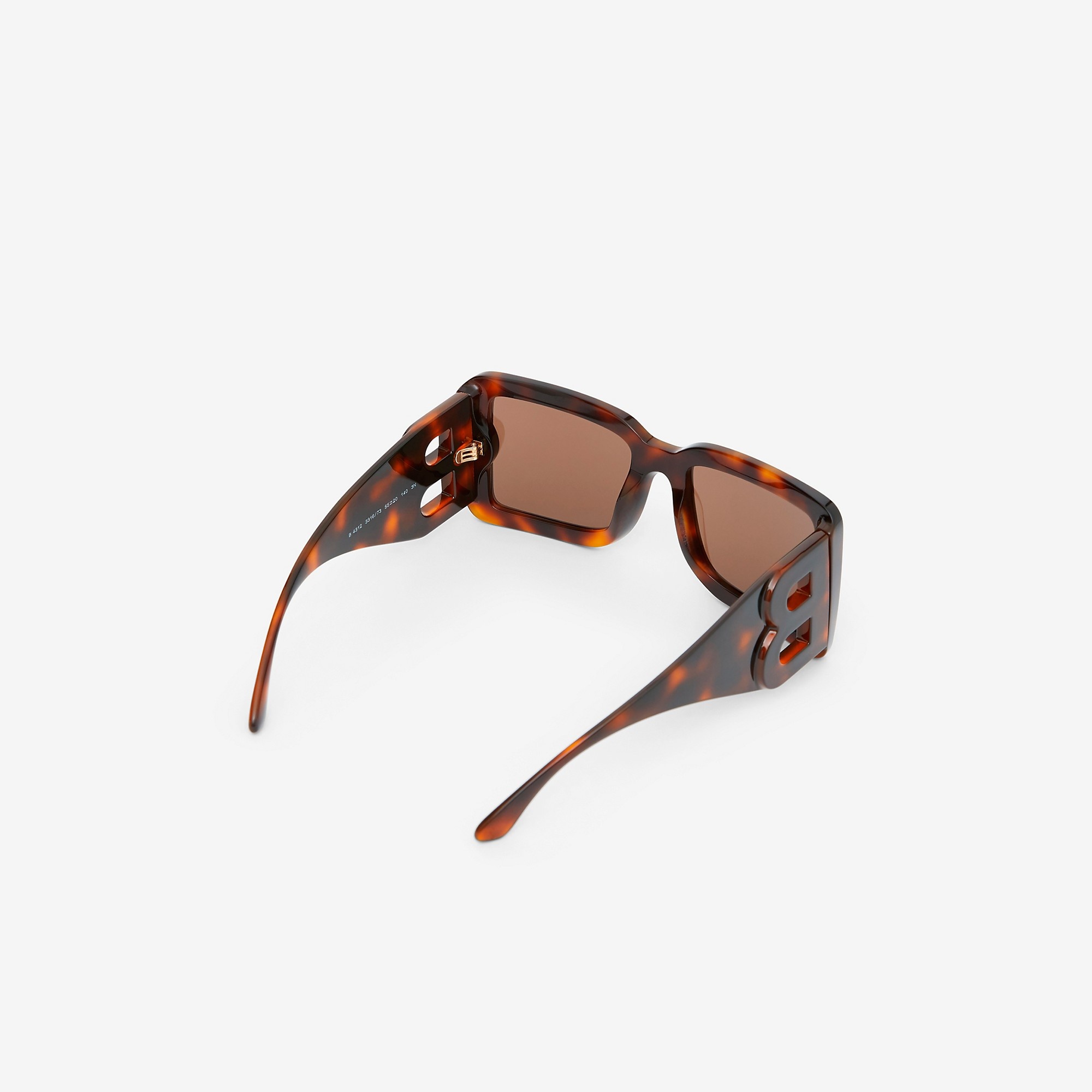 B Motif Square Frame Sunglasses - 3