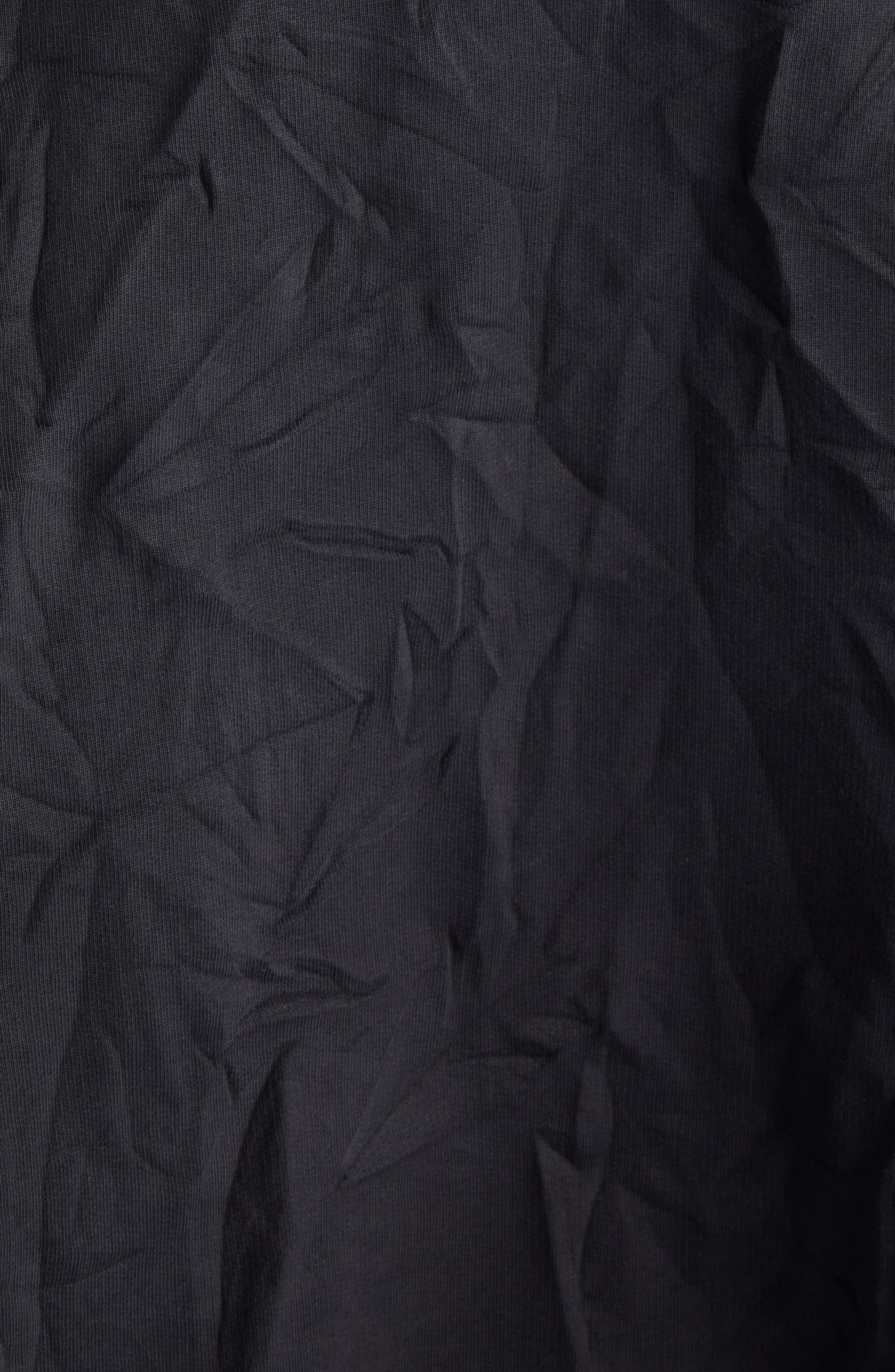 Balenciaga Logo Distressed Crop Graphic Hoodie in Washed Black/Blue at Nordstrom - 6