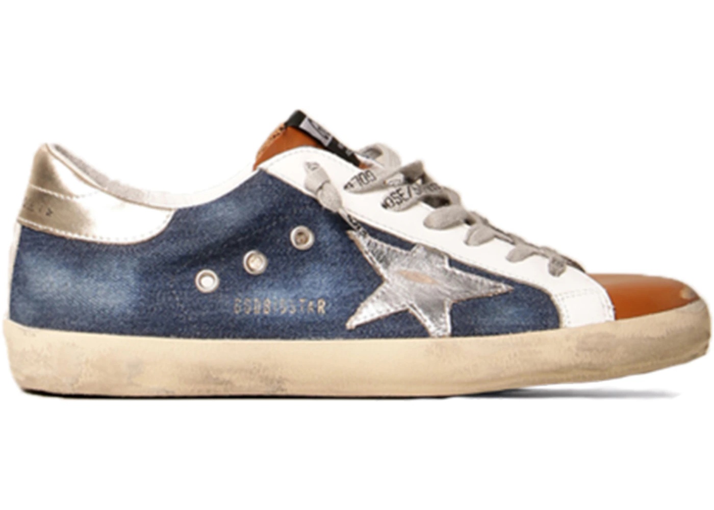 Golden Goose Super-Star Blue Denim Silver Tan - 1