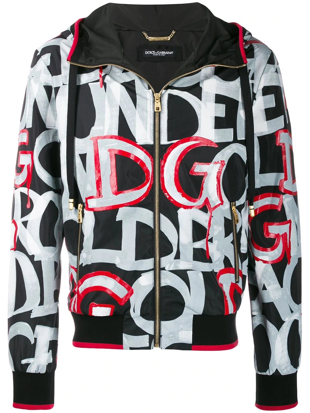 graffiti print jacket - 1