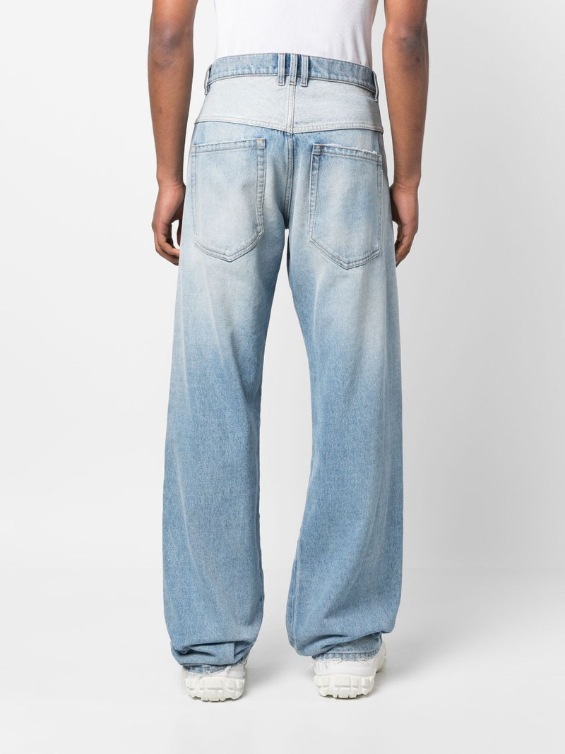 exposed-pocket cotton jeans 4
