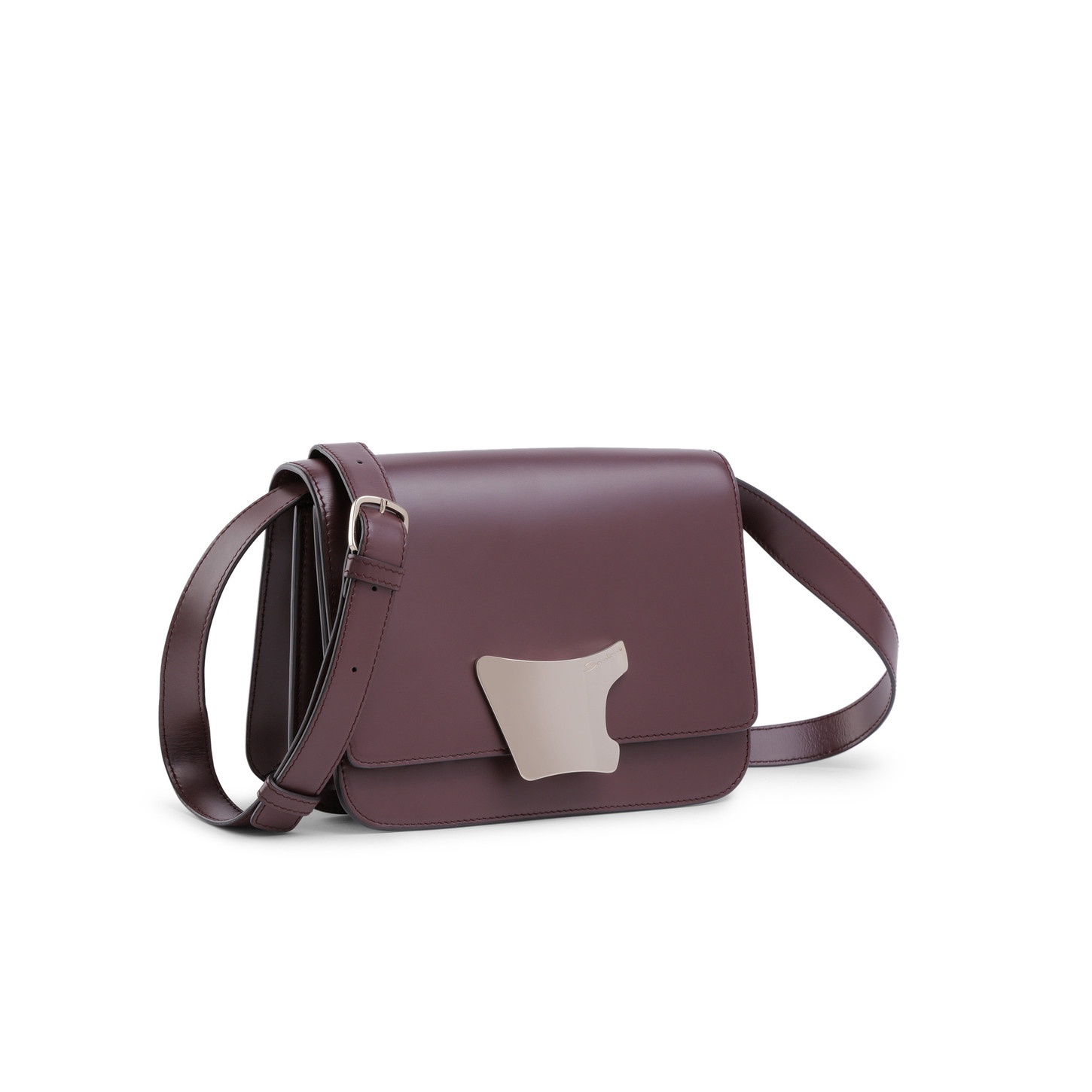 Burgundy leather crossbody bag - 6