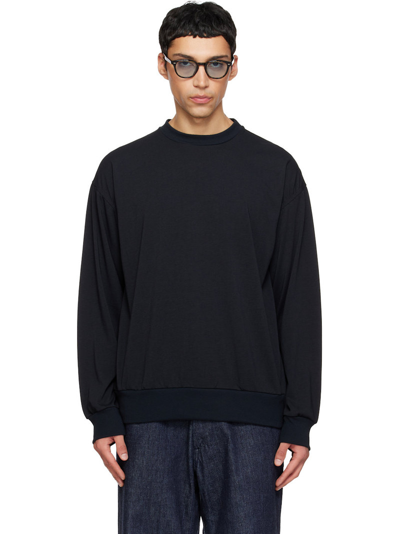 Black Polyester Jersey L/S T-shirt 1