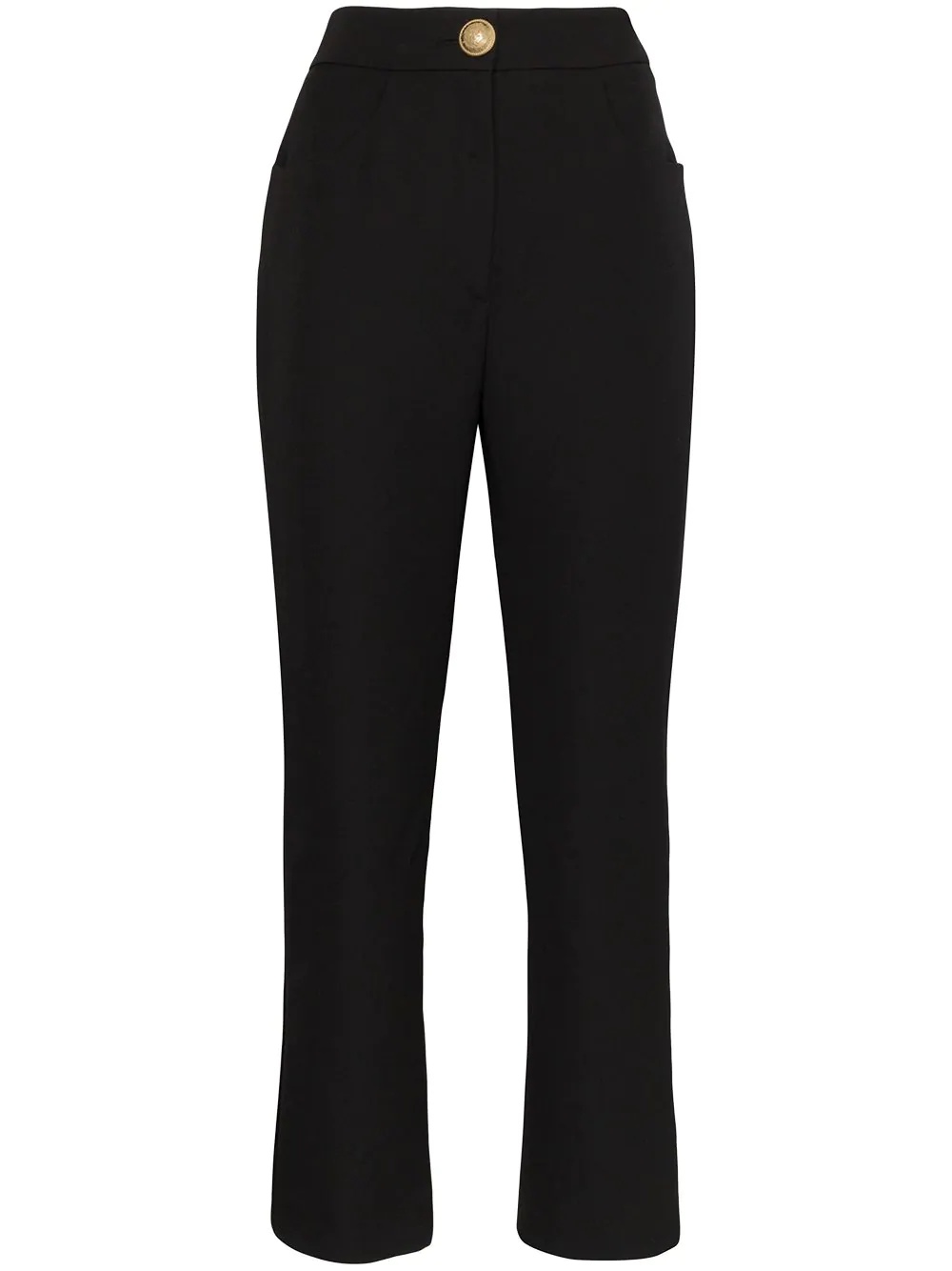 high-rise cropped trousers - 1