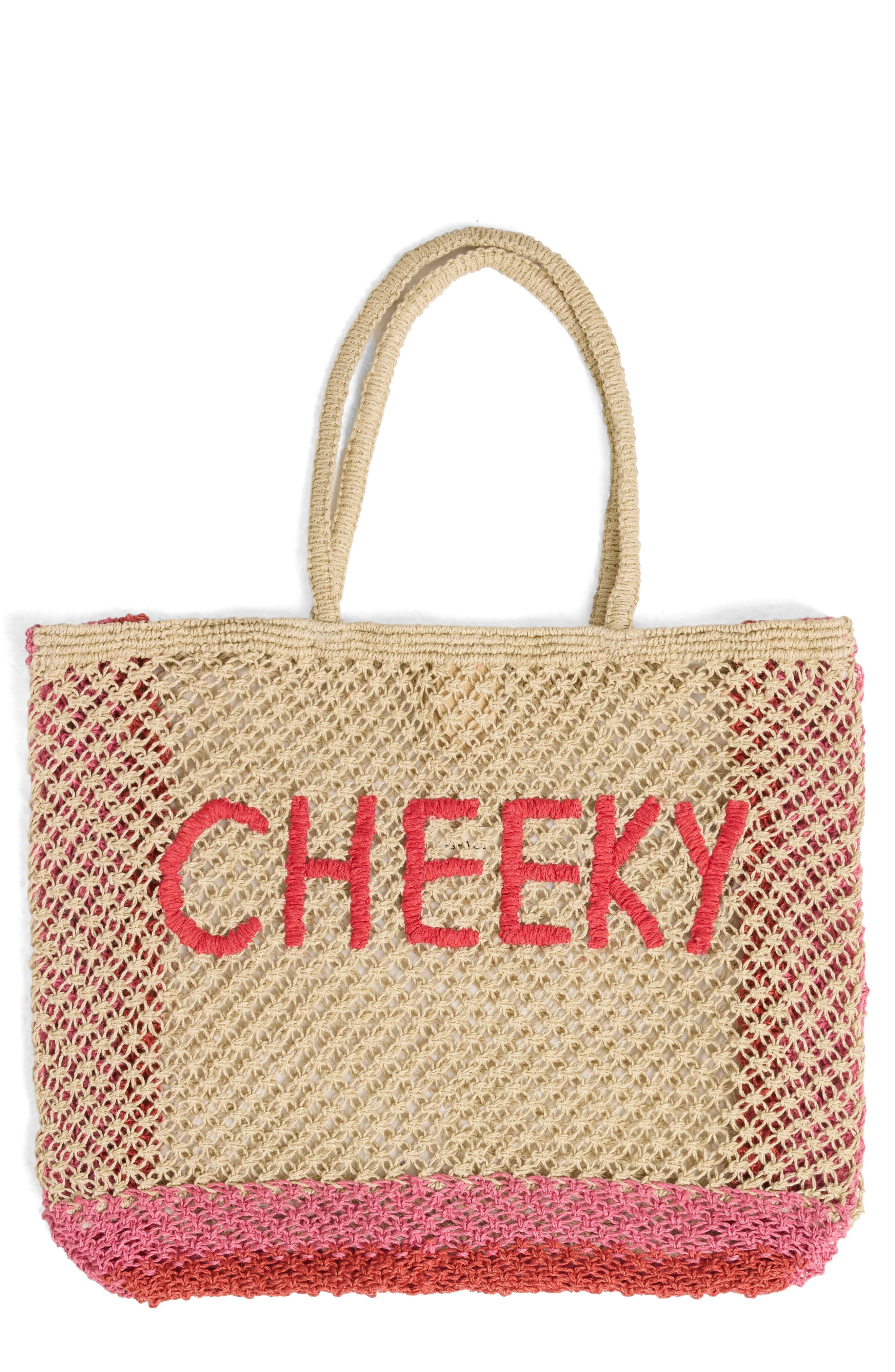 LSPACE Moonlight Woven Jute Tote in Grapefruit/Bubblegum at Nordstrom - 1