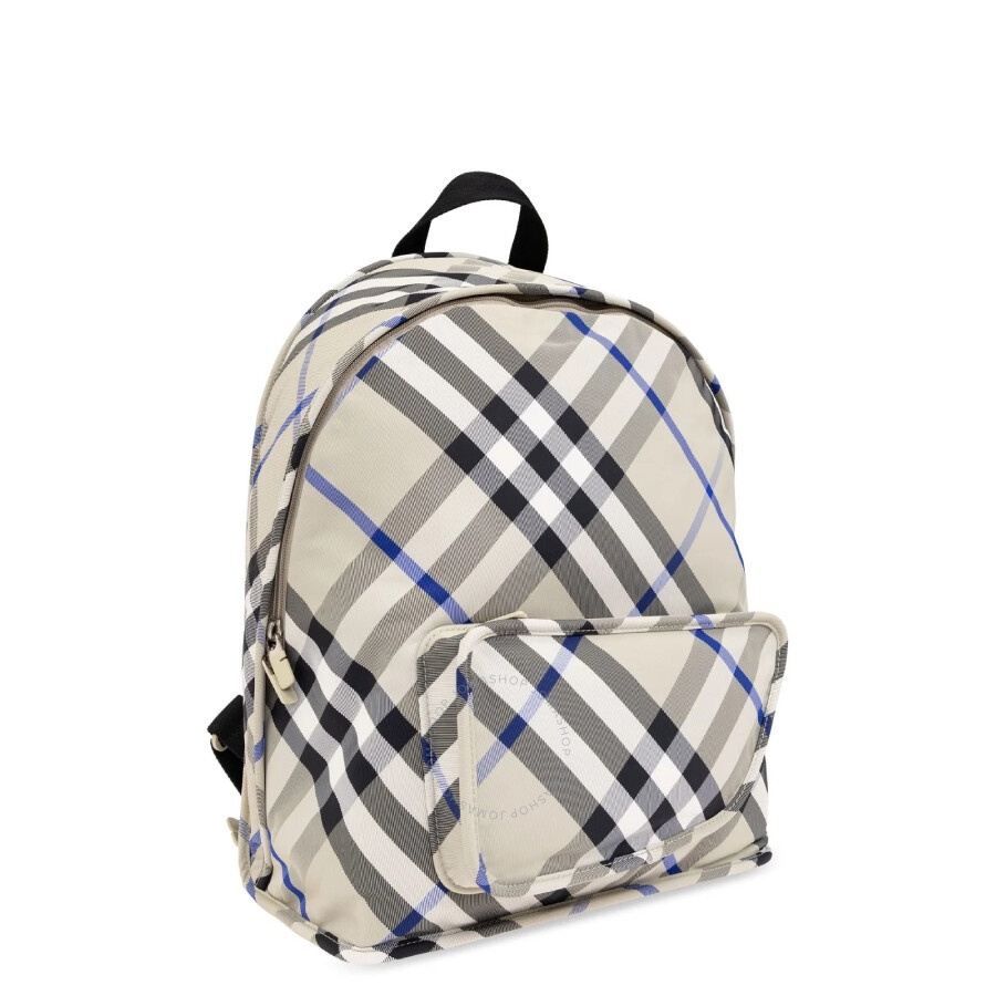 Burberry Check-Printed Zipped Polyamide Backpack - 3