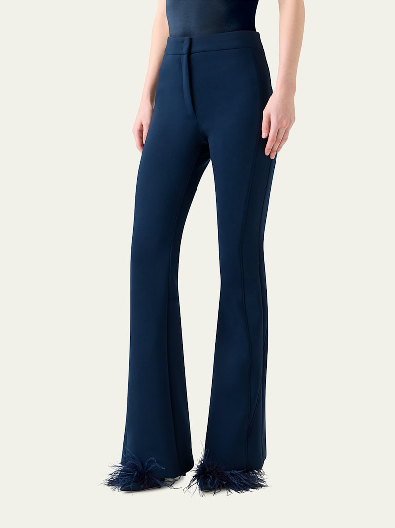 Faris Side-Stripe Techno Neoprene Bootcut Pants 4