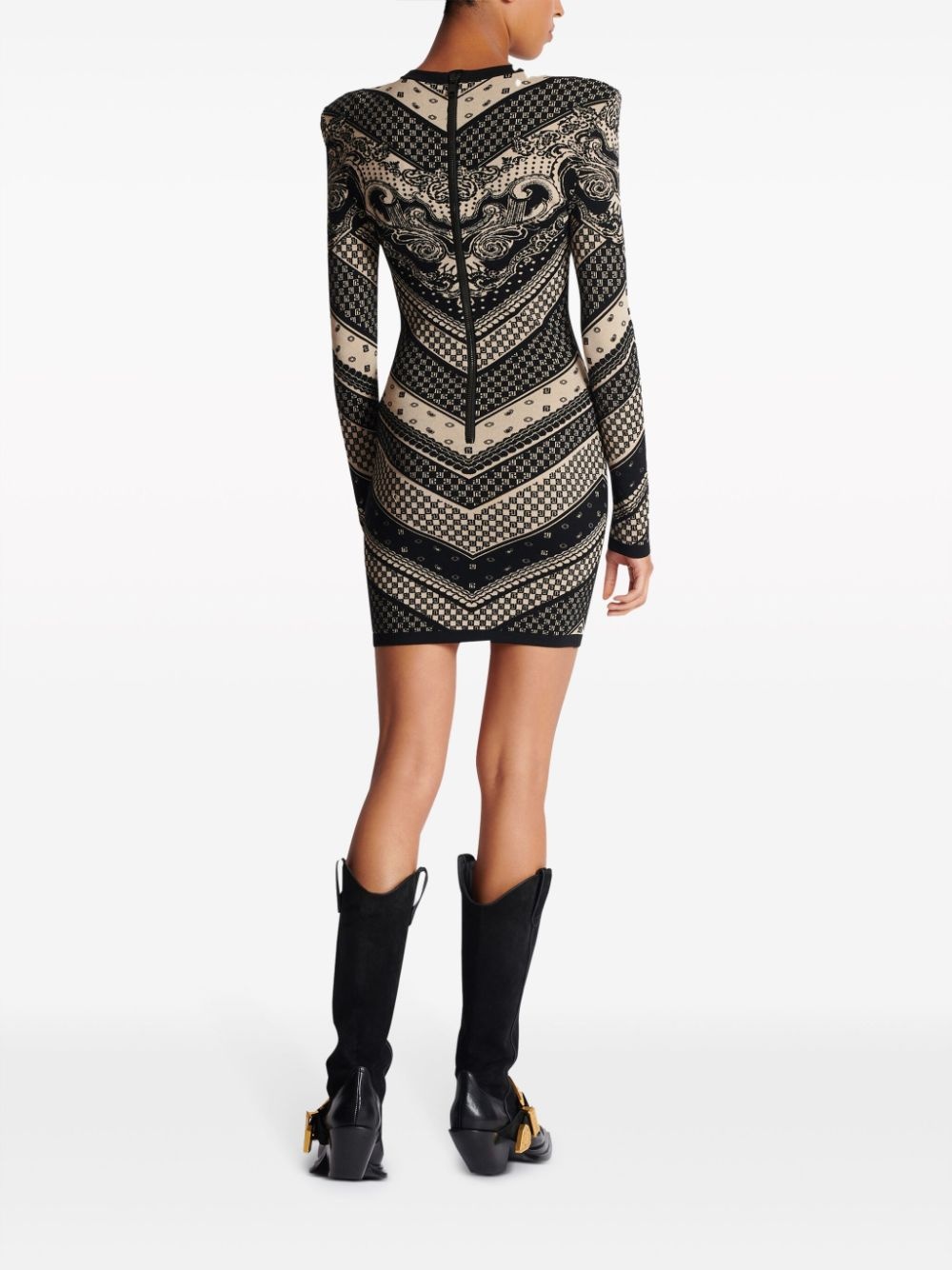 monogram fine-knit minidress - 4