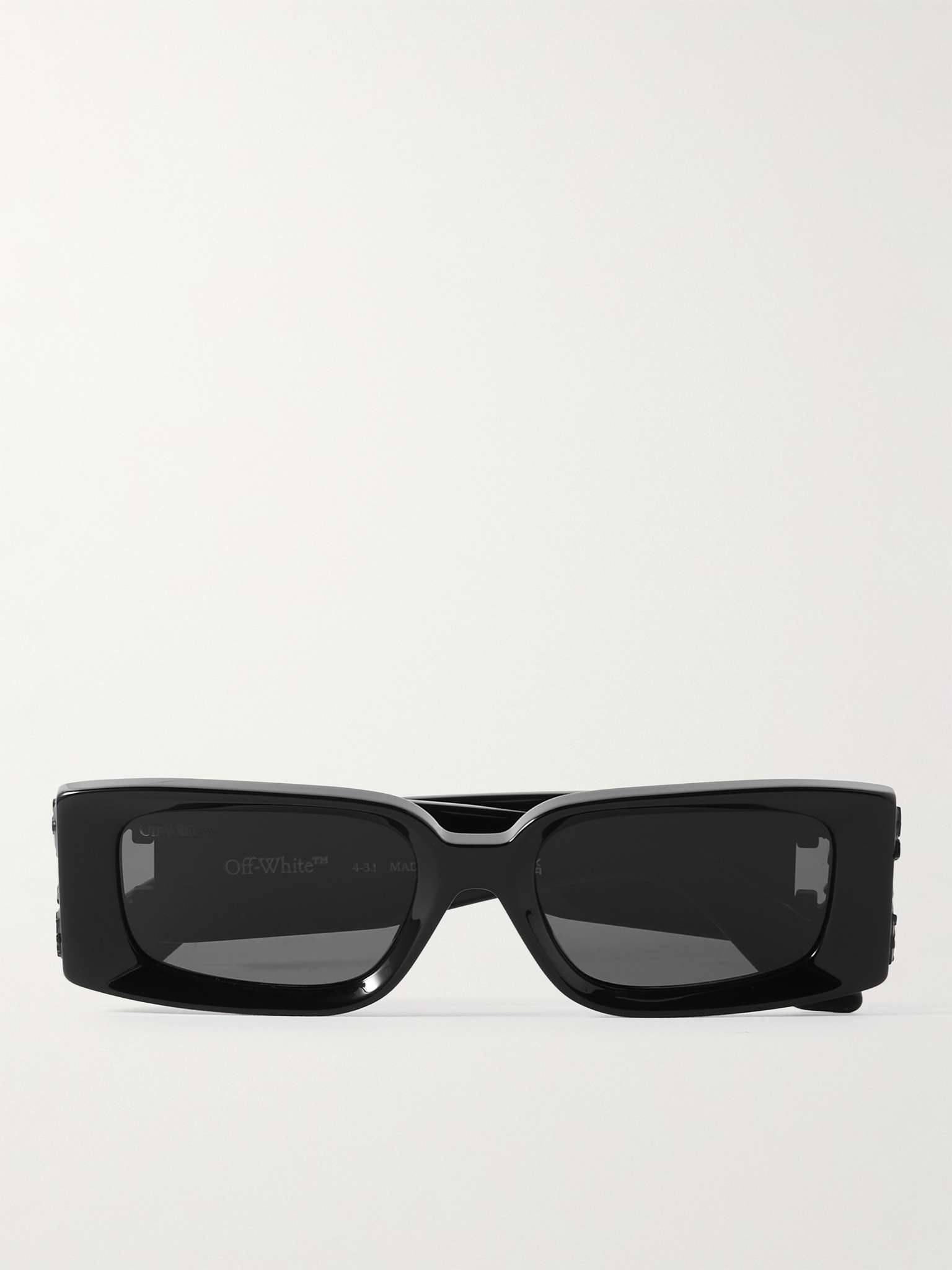 Off-White Men's Manchester Sunglasses with 3D Effect, Black Dark Grey, Men's, Sunglasses