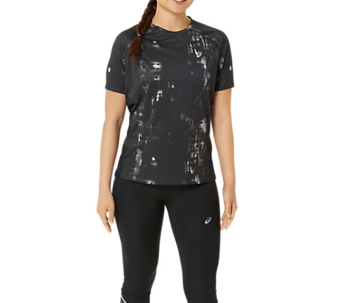 (WMNS) ASICS ROAD LITE-SHOW T-Shirt 'Black' 2012D073-002 - 5