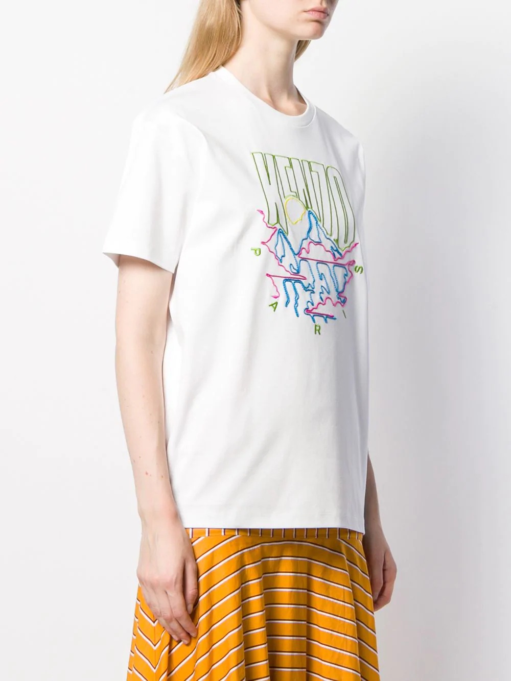 mountain embroidered T-shirt - 3