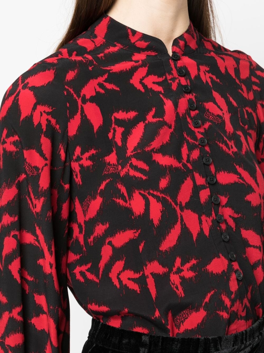 Twina leaf-print long-sleeve shirt - 5