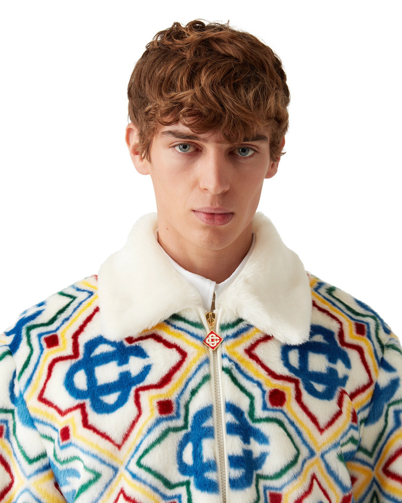 Jacquard Faux Fur Jacket | Casablanca Paris 4