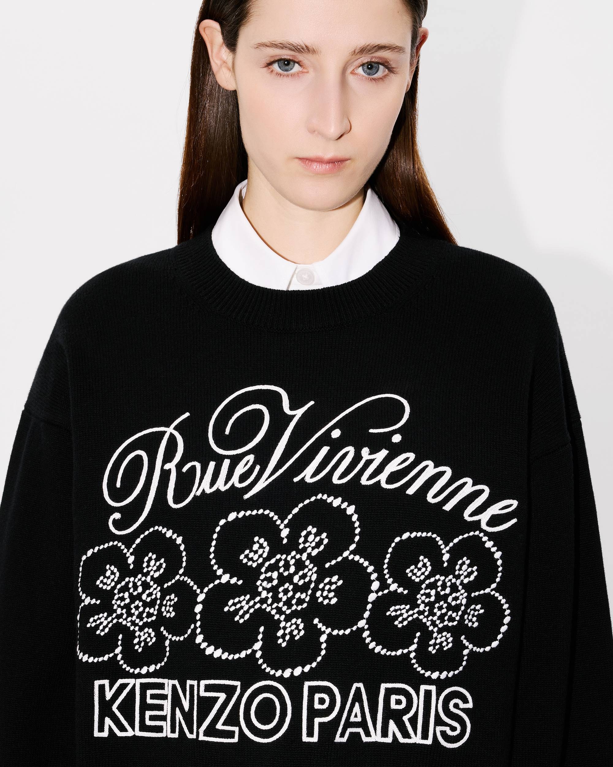 'KENZO Constellation' genderless embroidered jumper in wool and cotton - 6