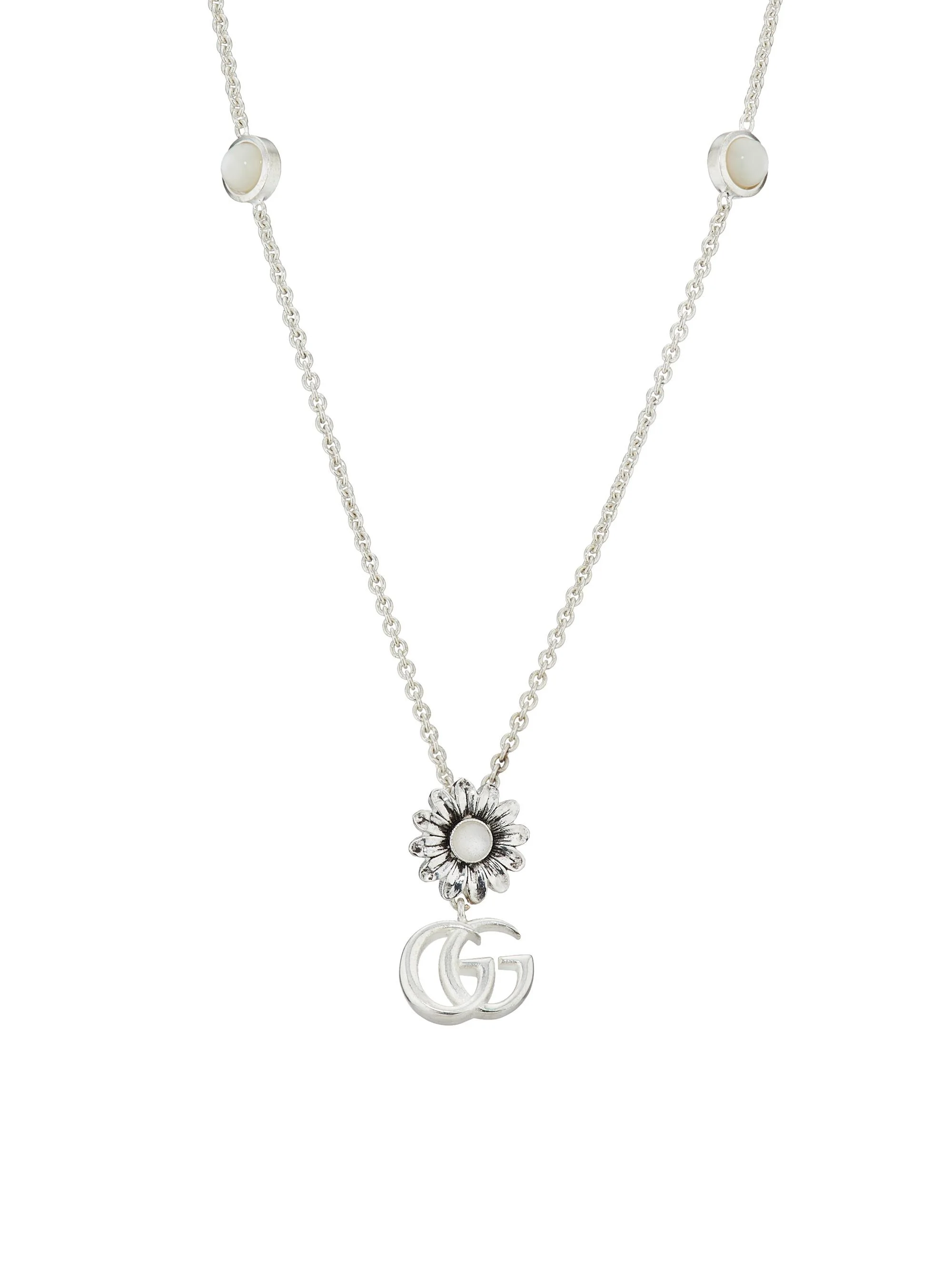 Women's Sterling Silver & Mother-Of-Pearl GG Marmont Pendant Necklace - Silver - 1