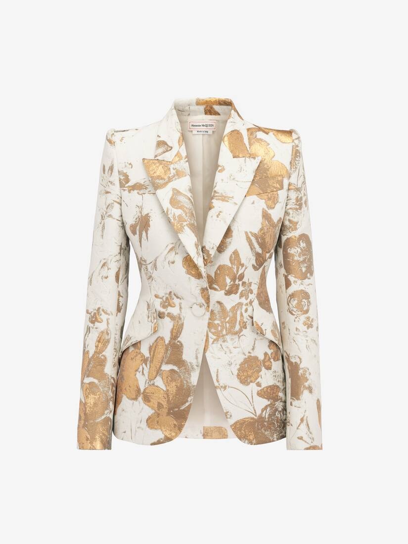 Women's Peak Shoulder Jacket in Gold - 1