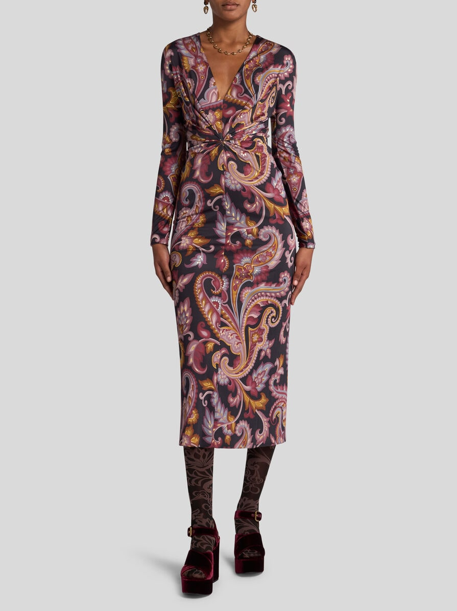 MIDI DRESS WITH ALL-OVER PRINT - 4