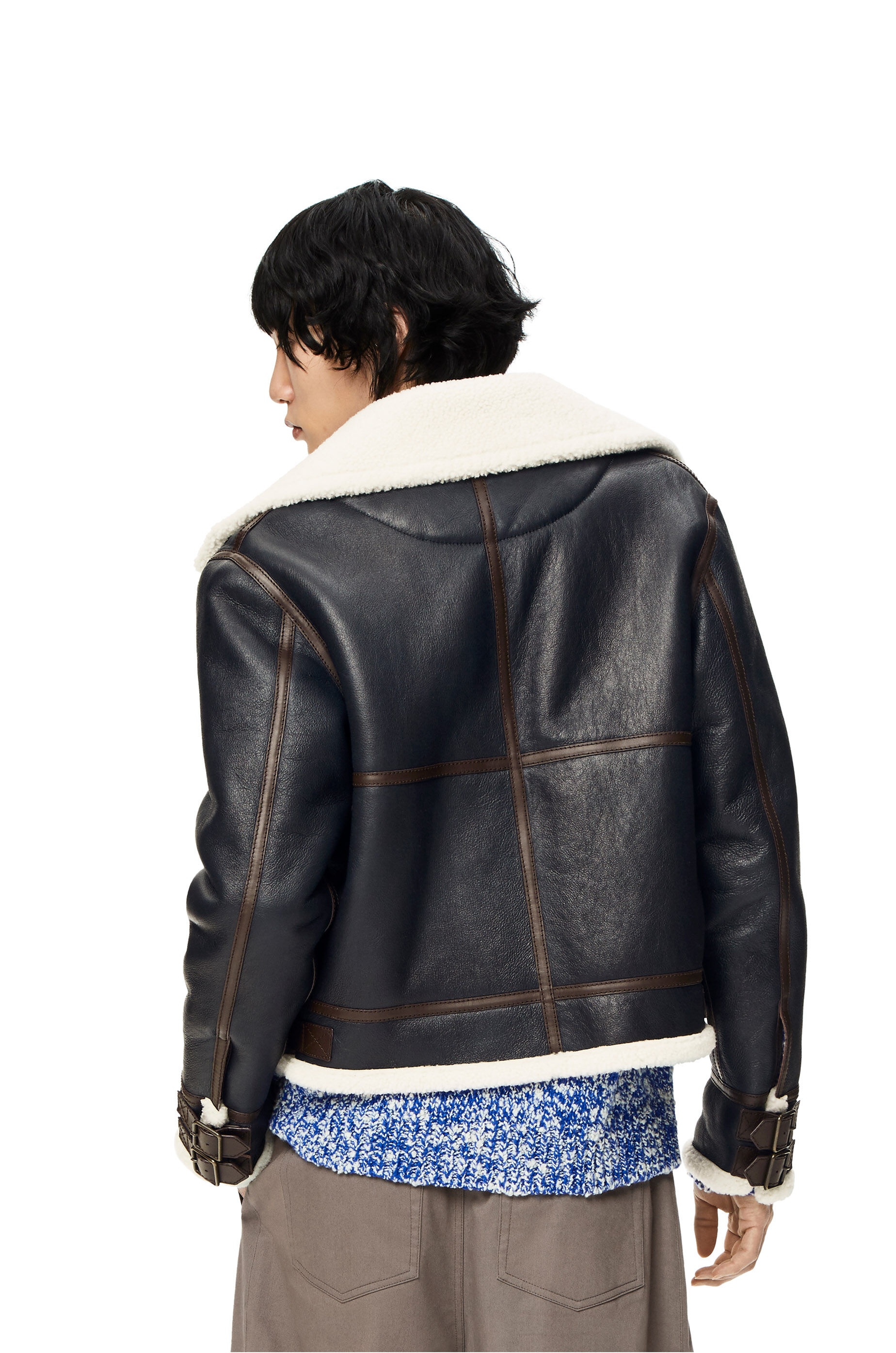 Aviator jacket in shearling - 4