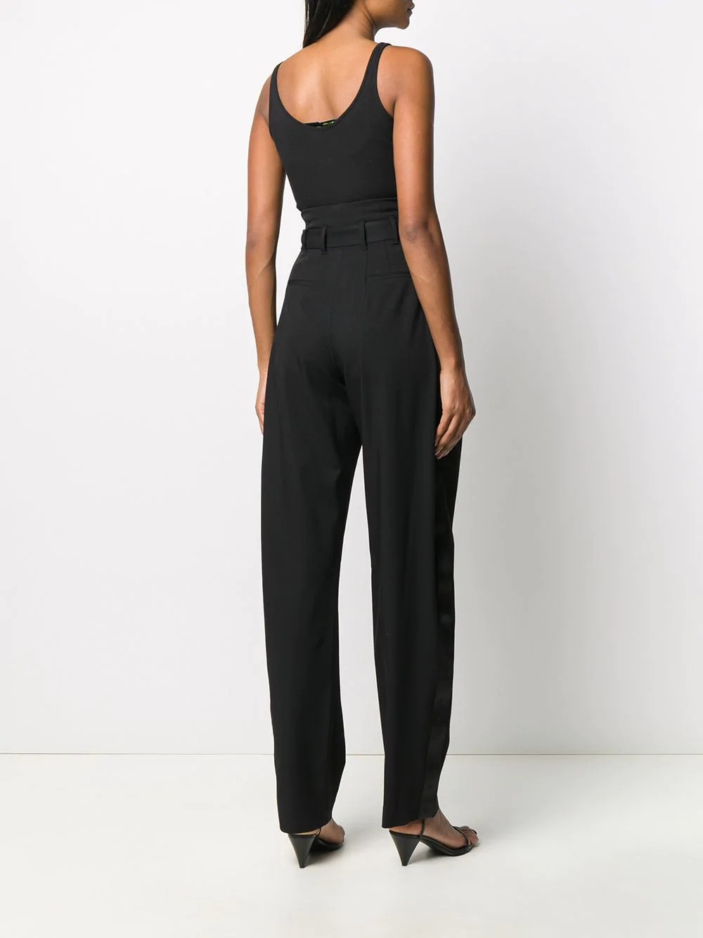 paperbag high-waisted trousers - 4