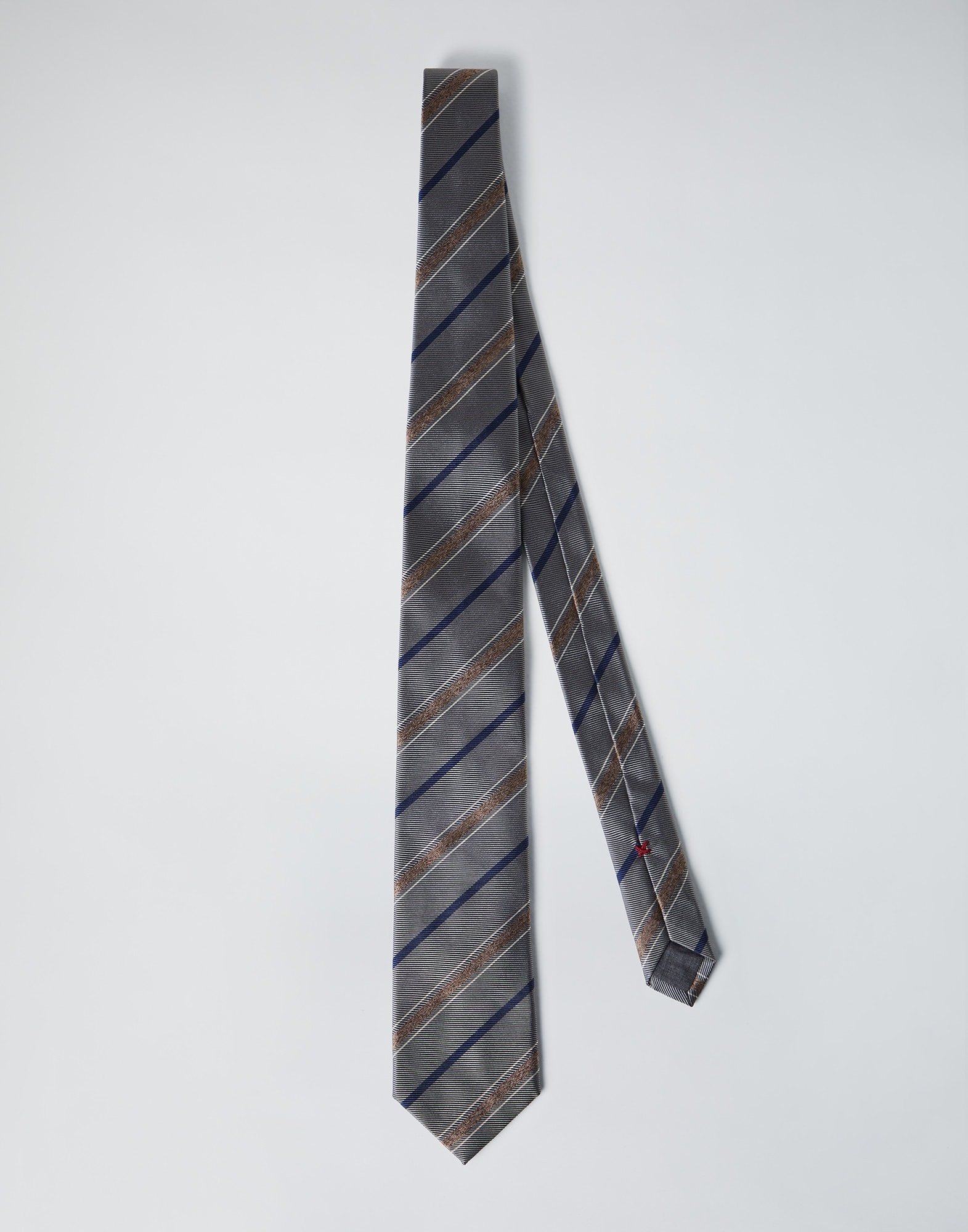 Silk textured stripe tie - 1