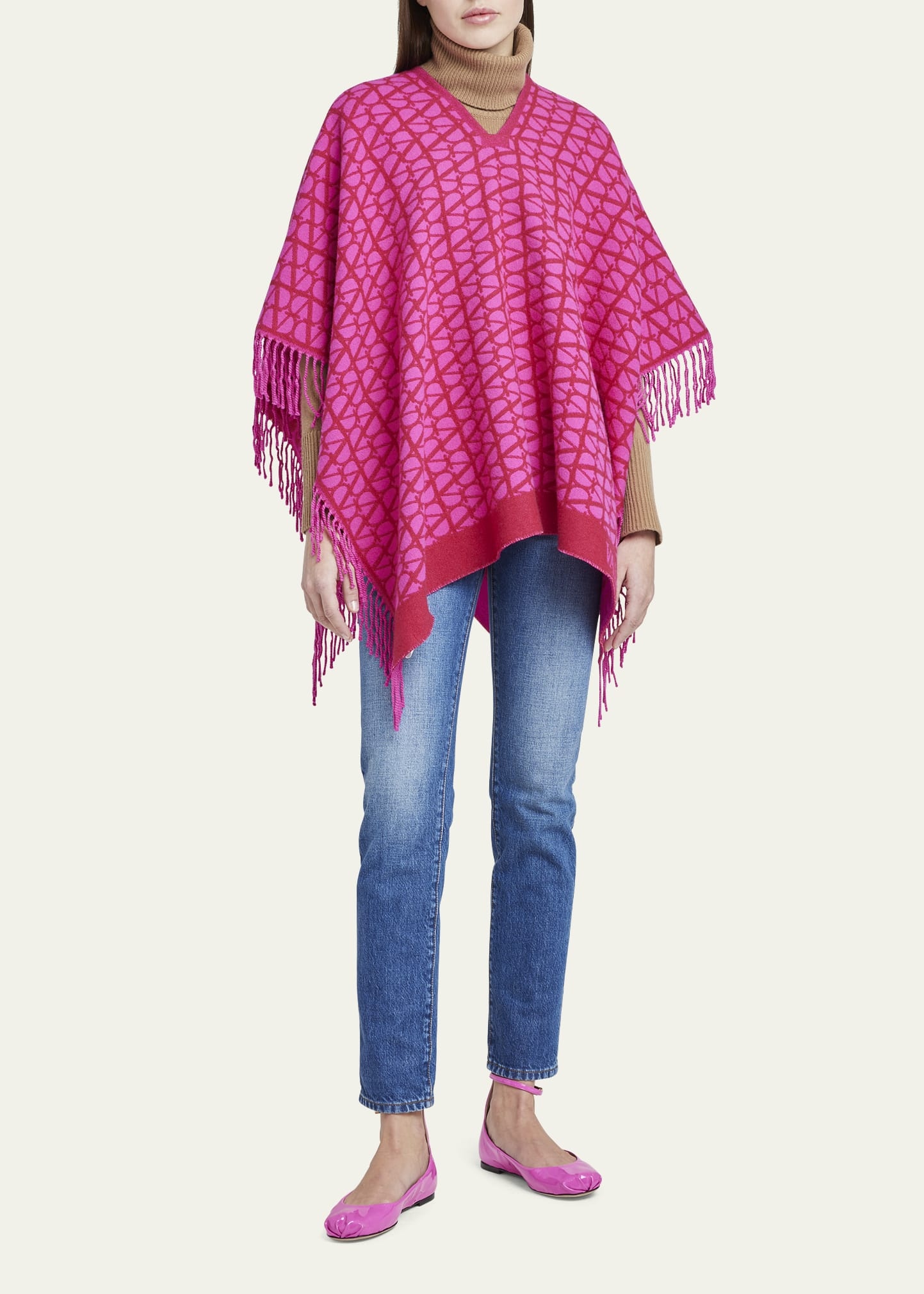 Toile Iconographe Cashmere-Blend Poncho 2