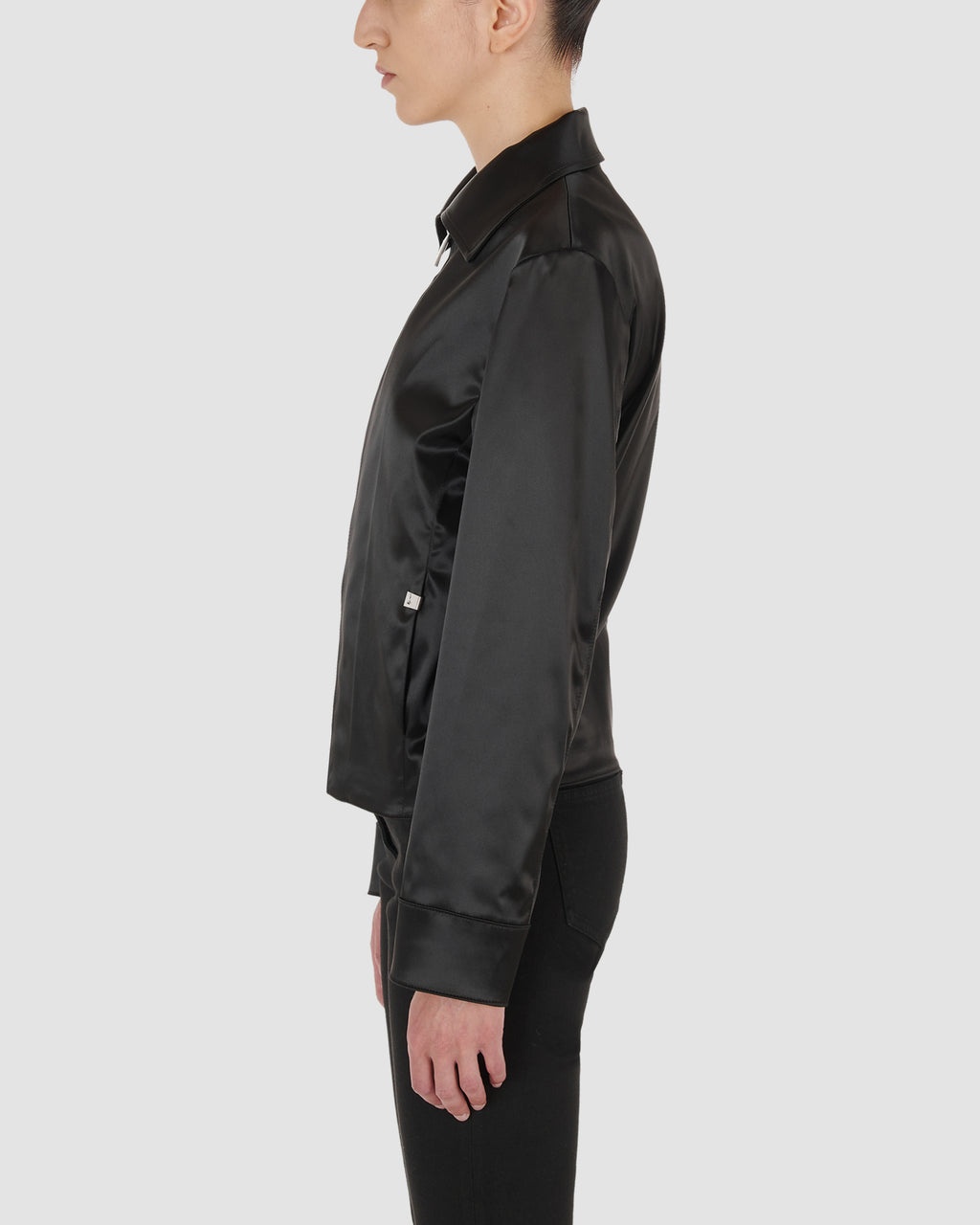 MICRO BUCKLE SATIN JACKET - 4