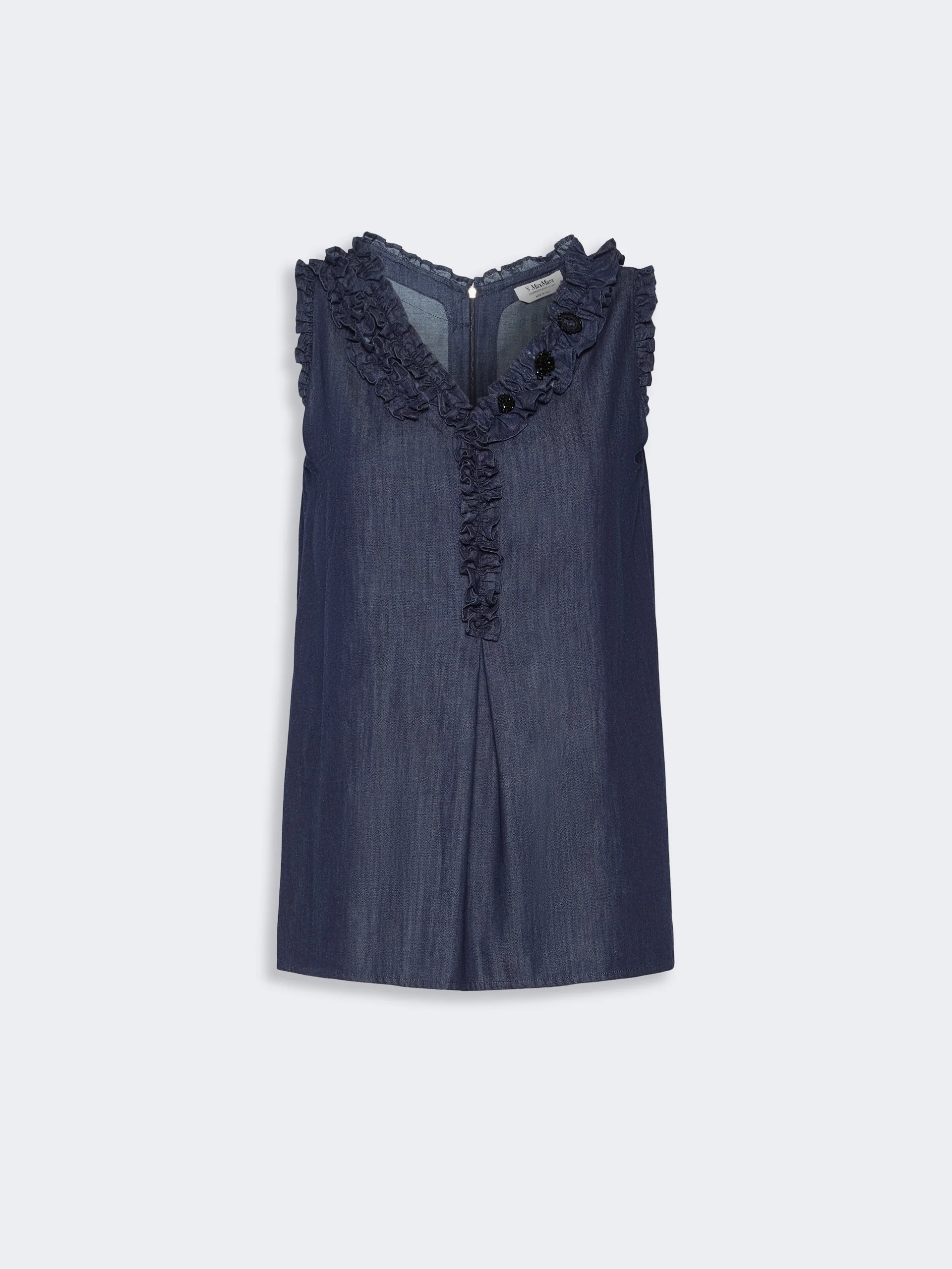 PIUMA Sleeveless cotton denim top - MIDNIGHTBLUE - 1