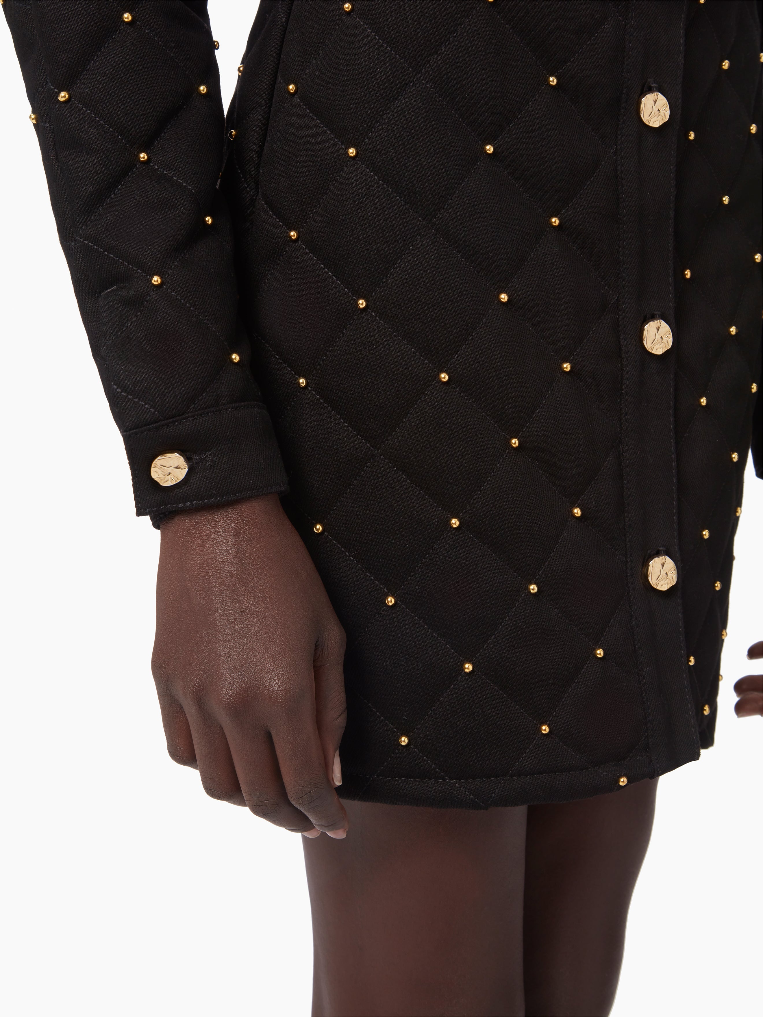 QUILTED DENIM SKIRT - 4