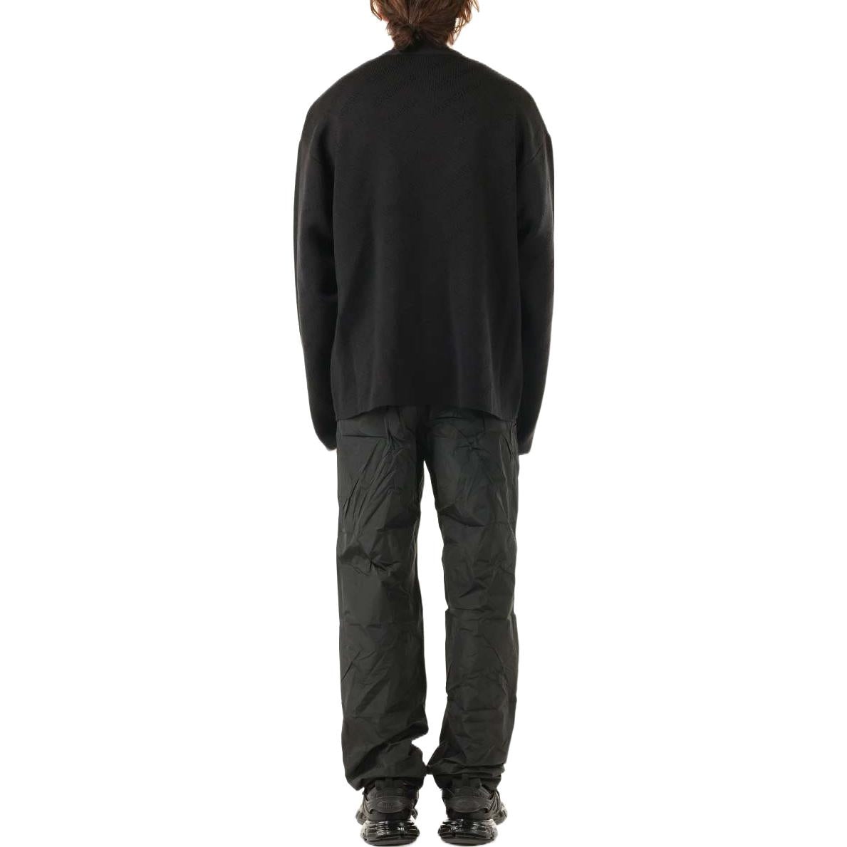 Balenciaga Tonal All Over Logo Cardigan 'Black' 720058T16611000 - 4