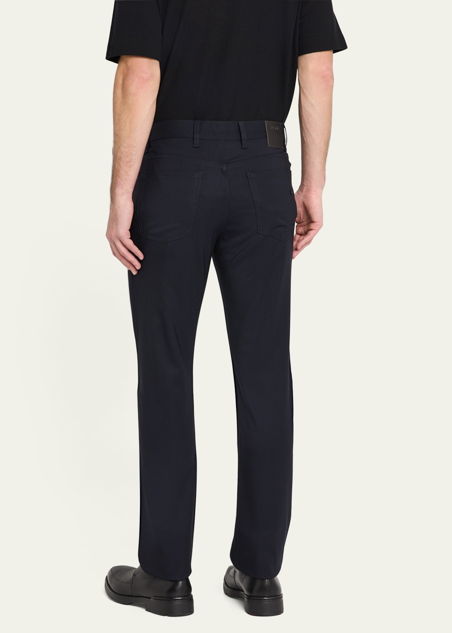 Men's Wool Slim Five-Pocket Pants - 3