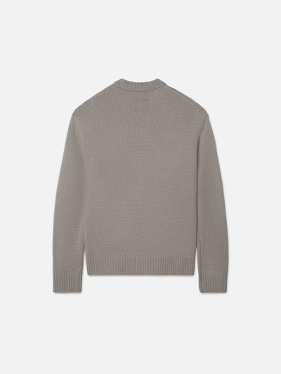 FRAME The Cashmere Crewneck Sweater in Stone Beige outlook