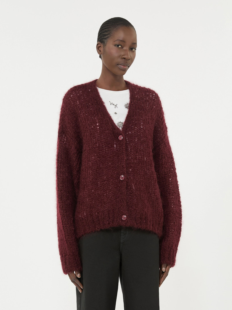 DANZA Mohair cardigan - BORDEAUX 3