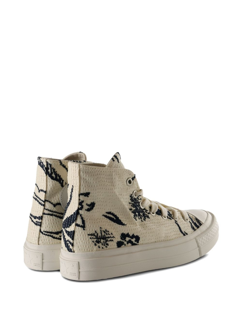 patterned-detail high-top sneakers - 3