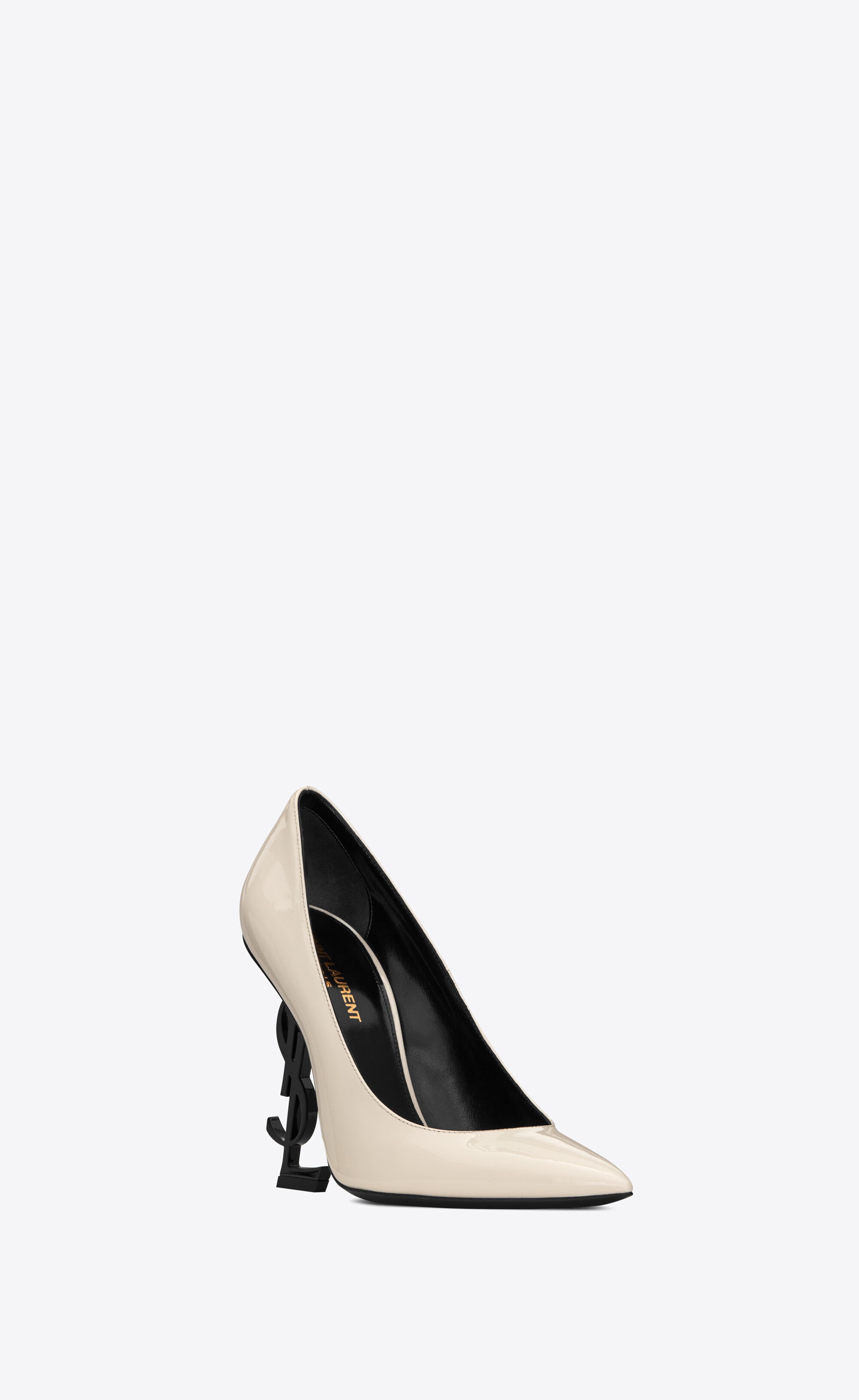 opyum pumps with black heel in patent leather - 4