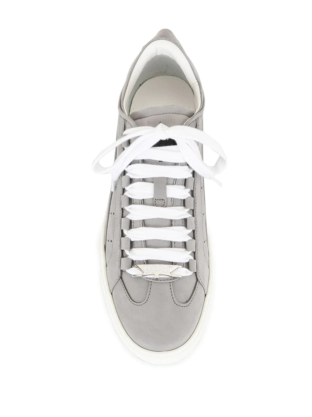 perforated low top sneakers - 4