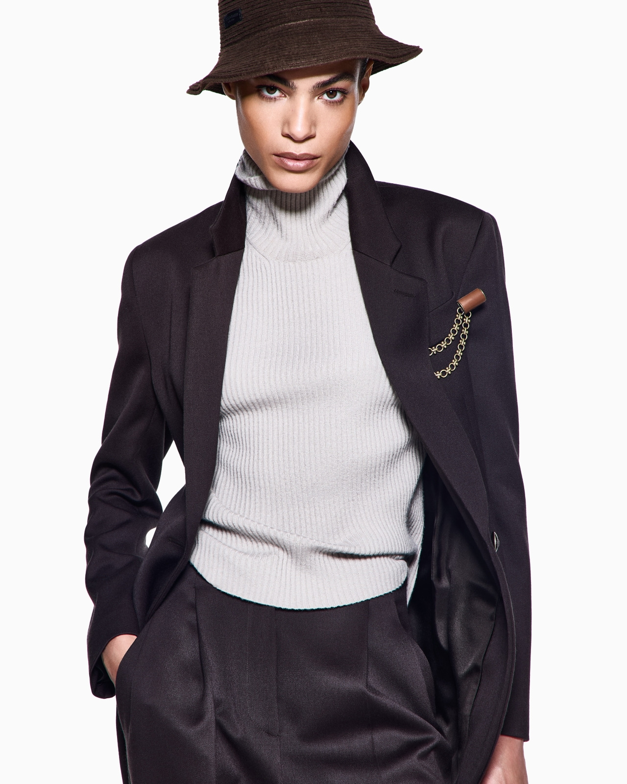 SINGLE-DARTED WOOL TROUSERS - 6
