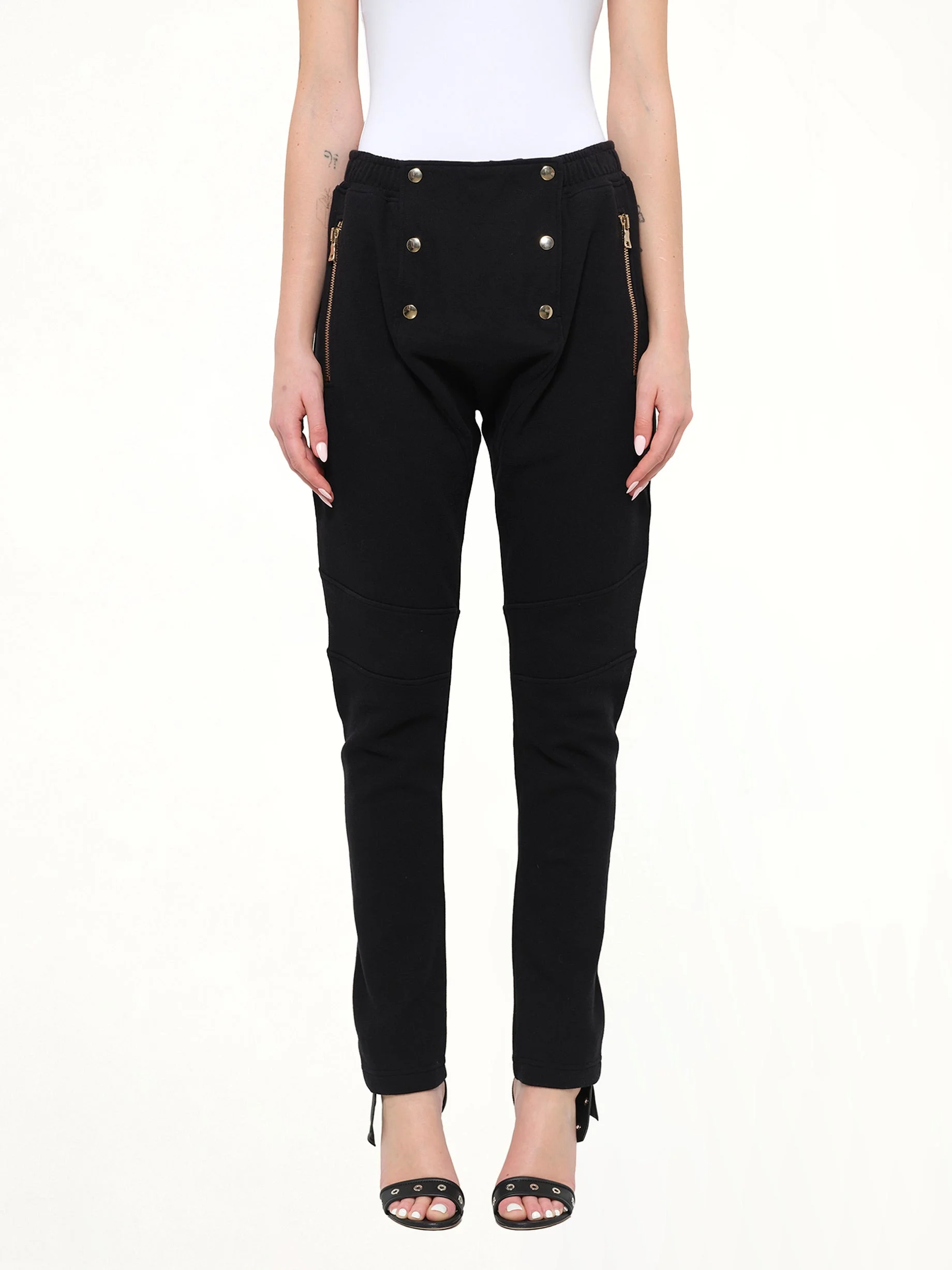 Jersey Pont Pant in Black - 1