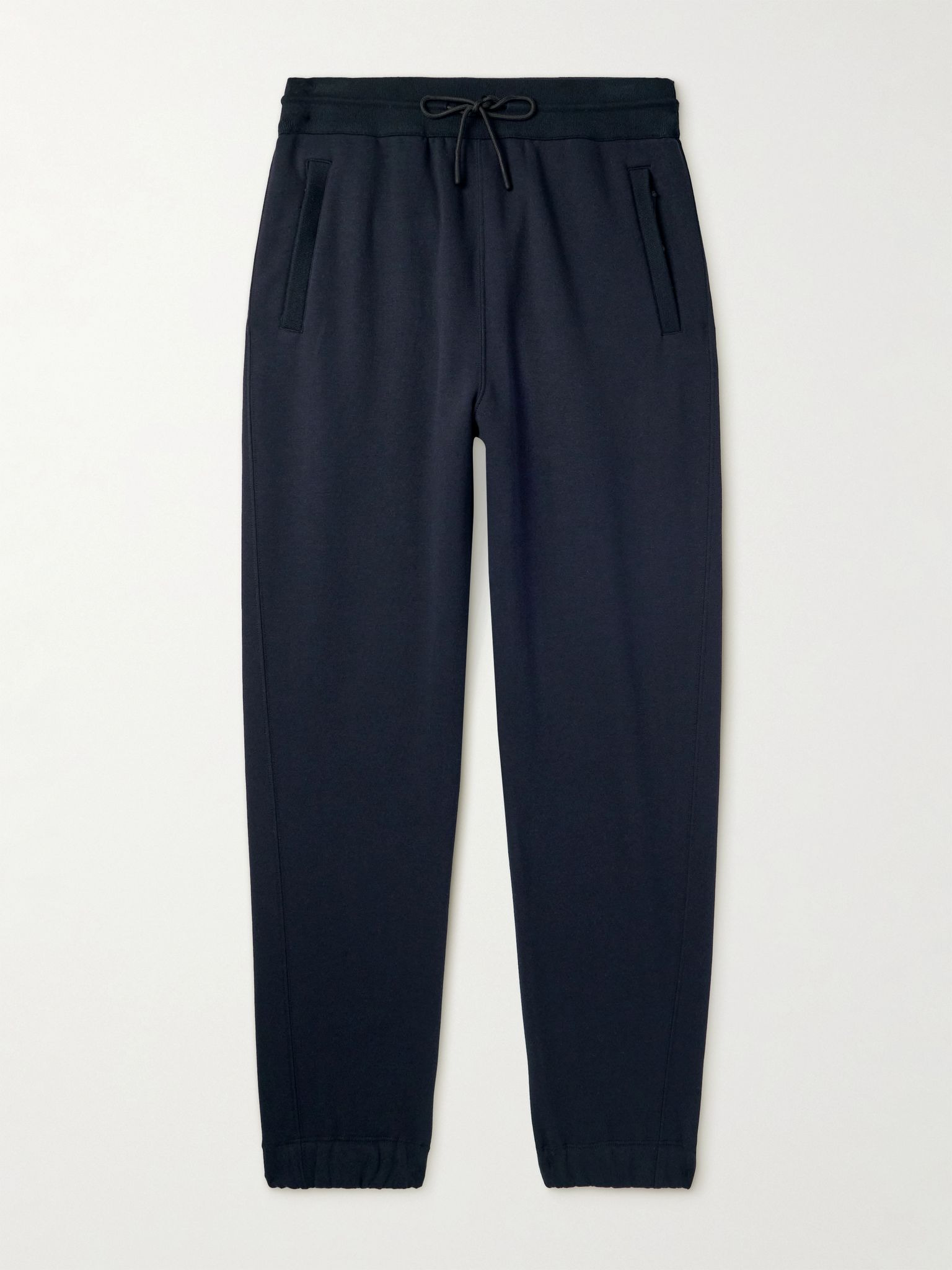 Vogel Tapered Cotton and Cashmere-Blend Jersey Sweatpants Navy - 1
