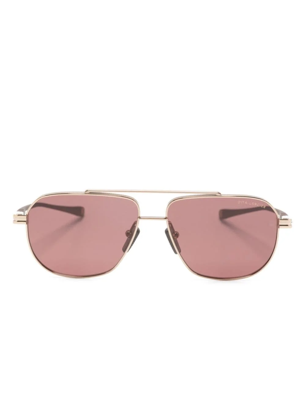 double-bridge pilot-frame sunglasses - 1