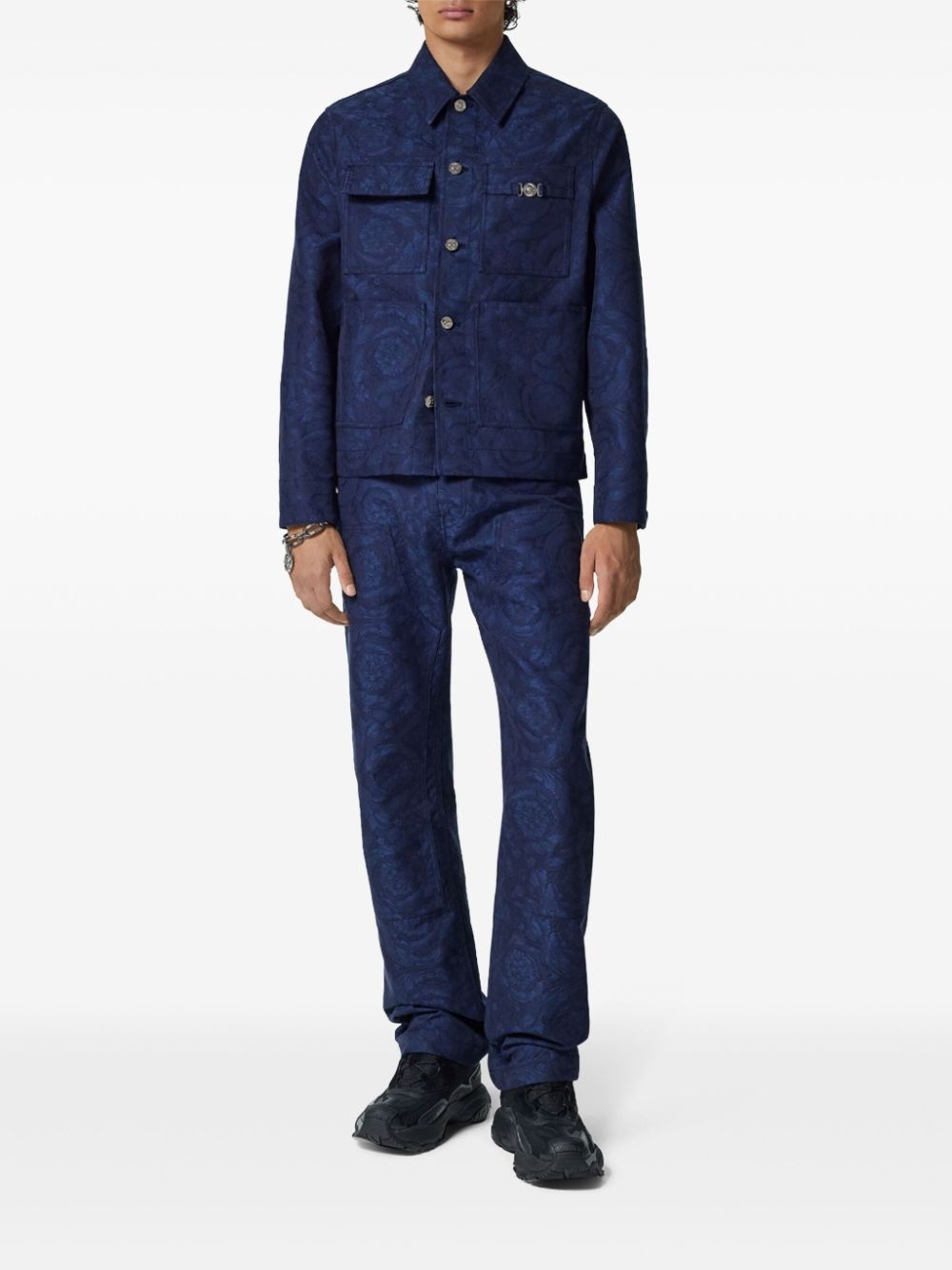 Barocco jacquard jacket - 2