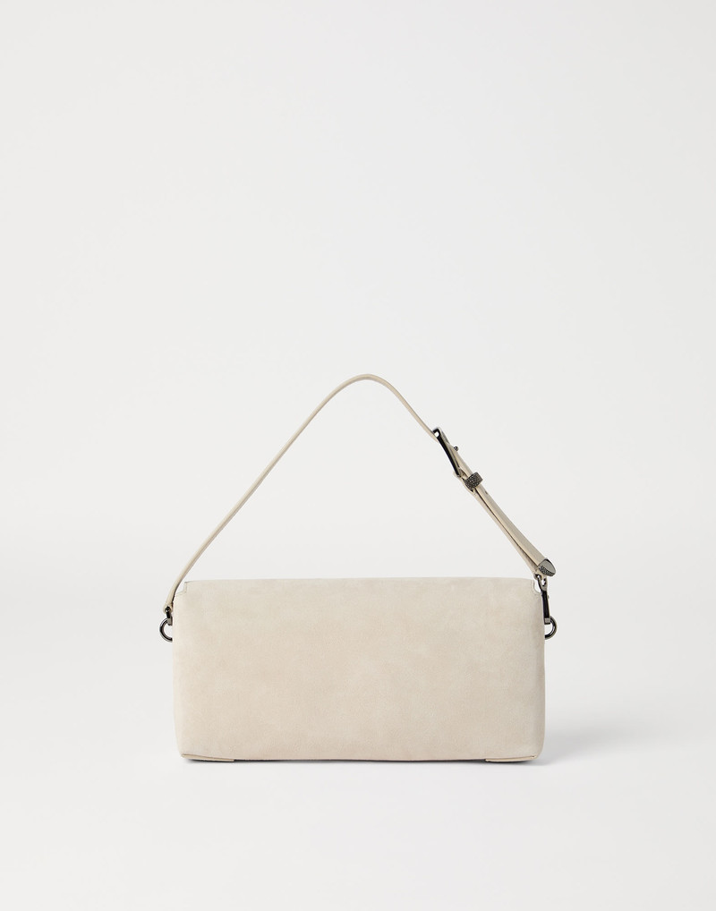 Brunello Cucinelli BC Duo clutch bag in suede with monili outlook