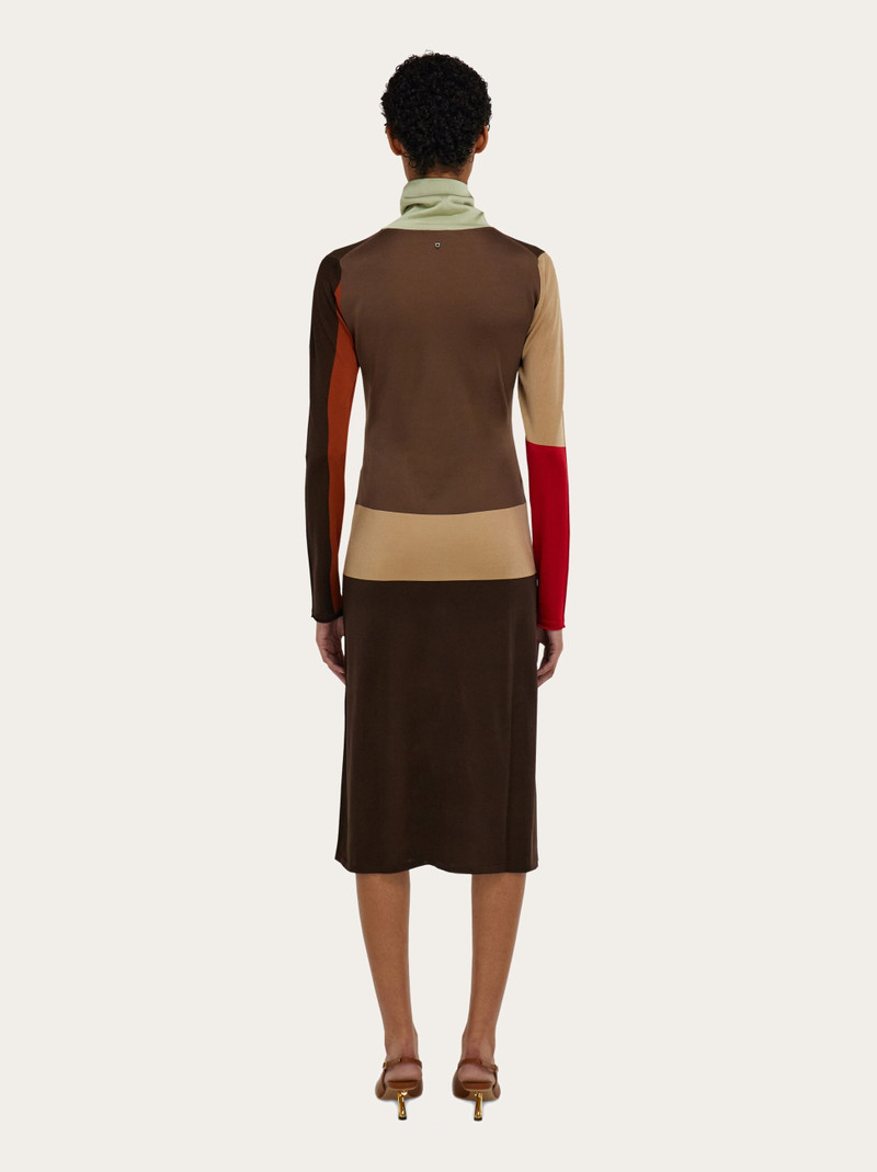 Block color dress 3