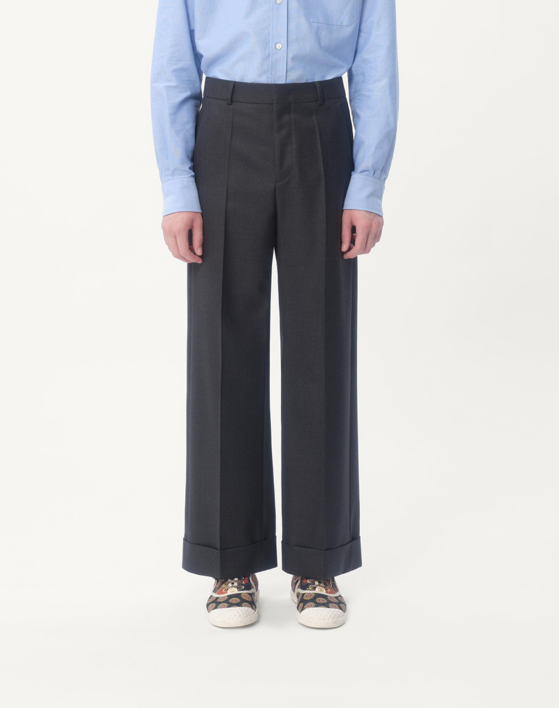 WOOL GABARDINE PANTS WITH TURN-UPS 5