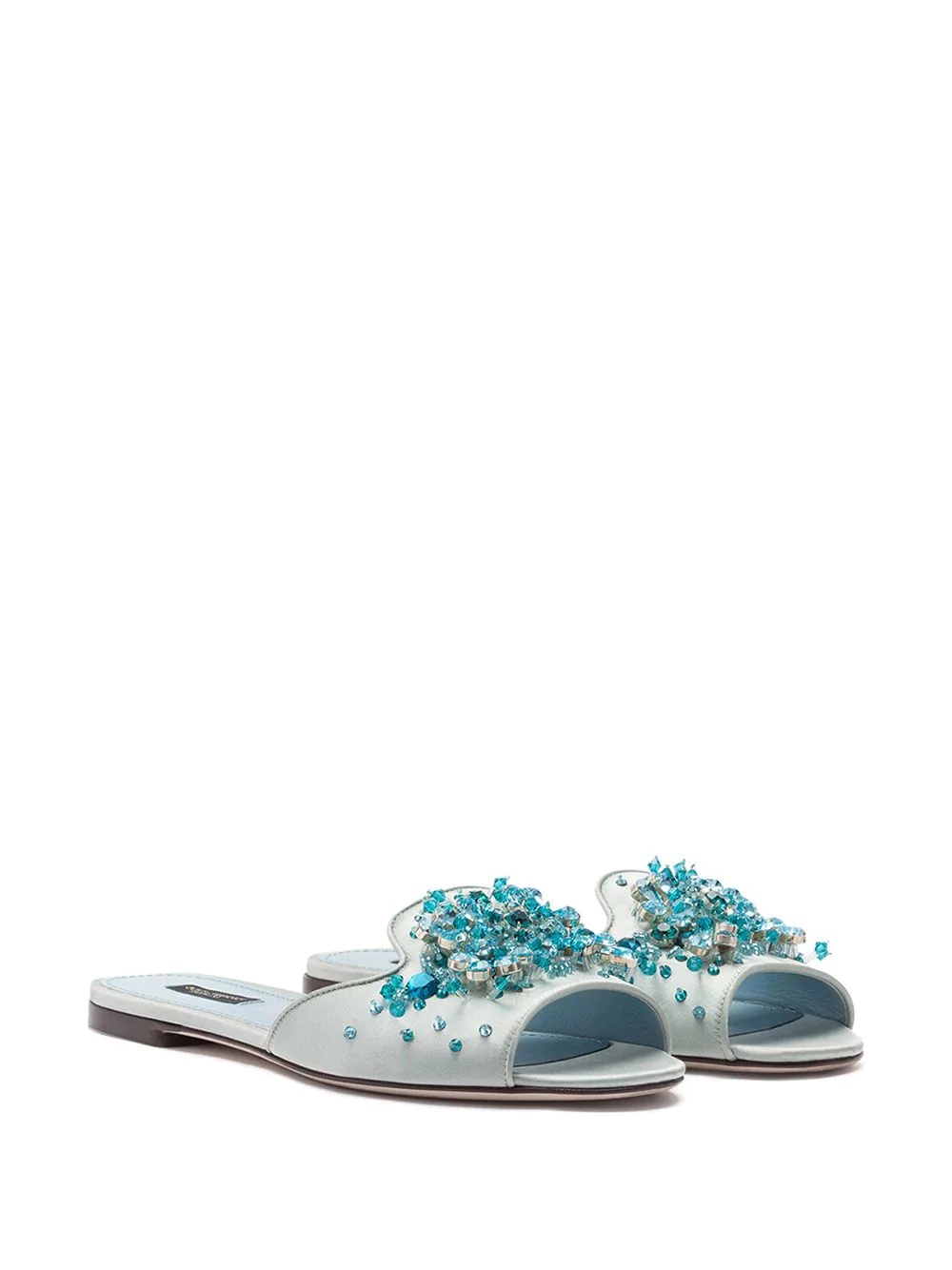 embellished silk slides - 2