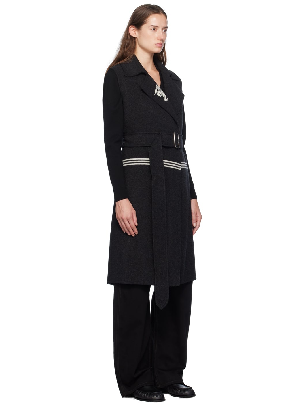 Gray Wool Vest Coat - 2