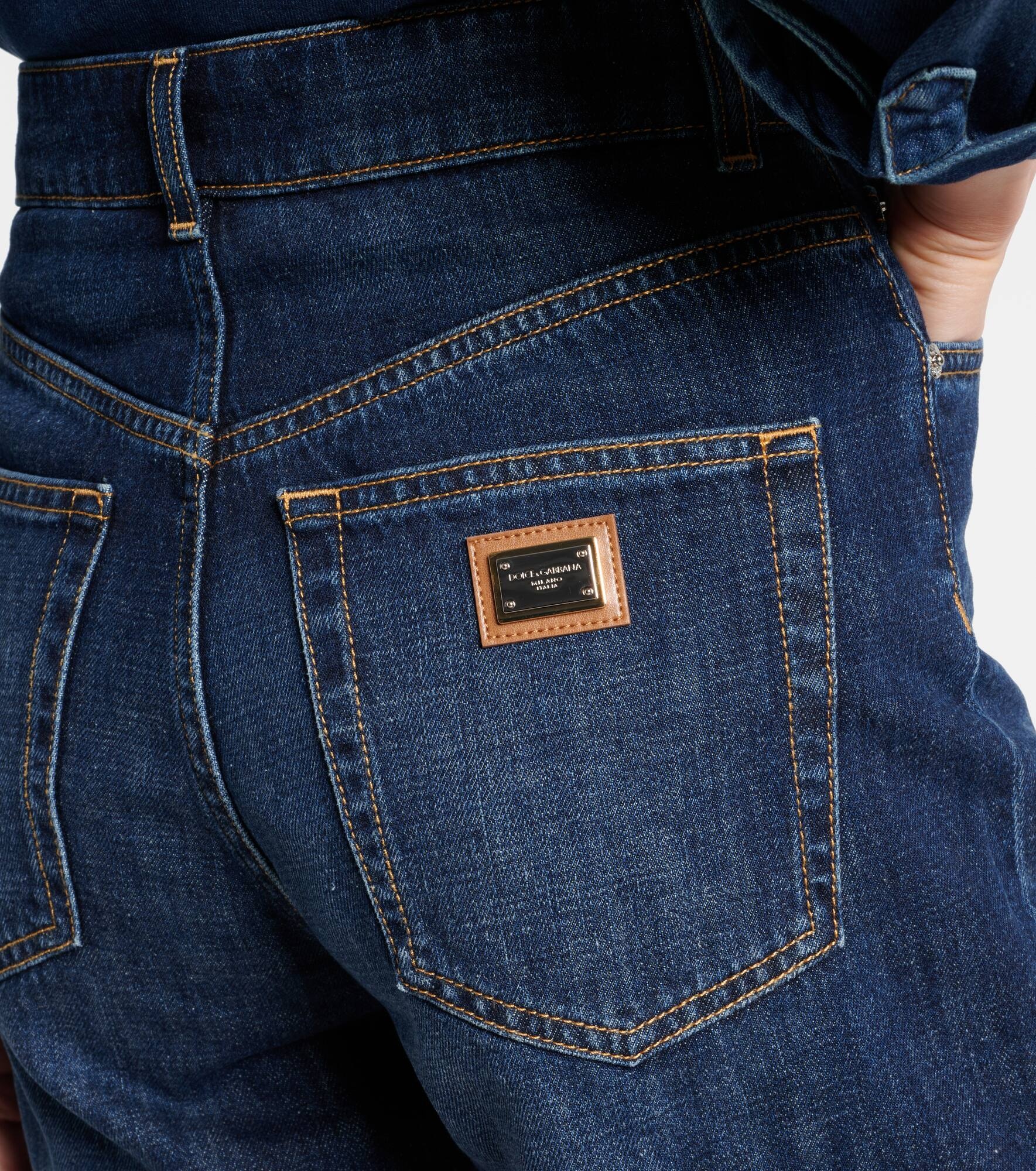 High-rise denim shorts - 5