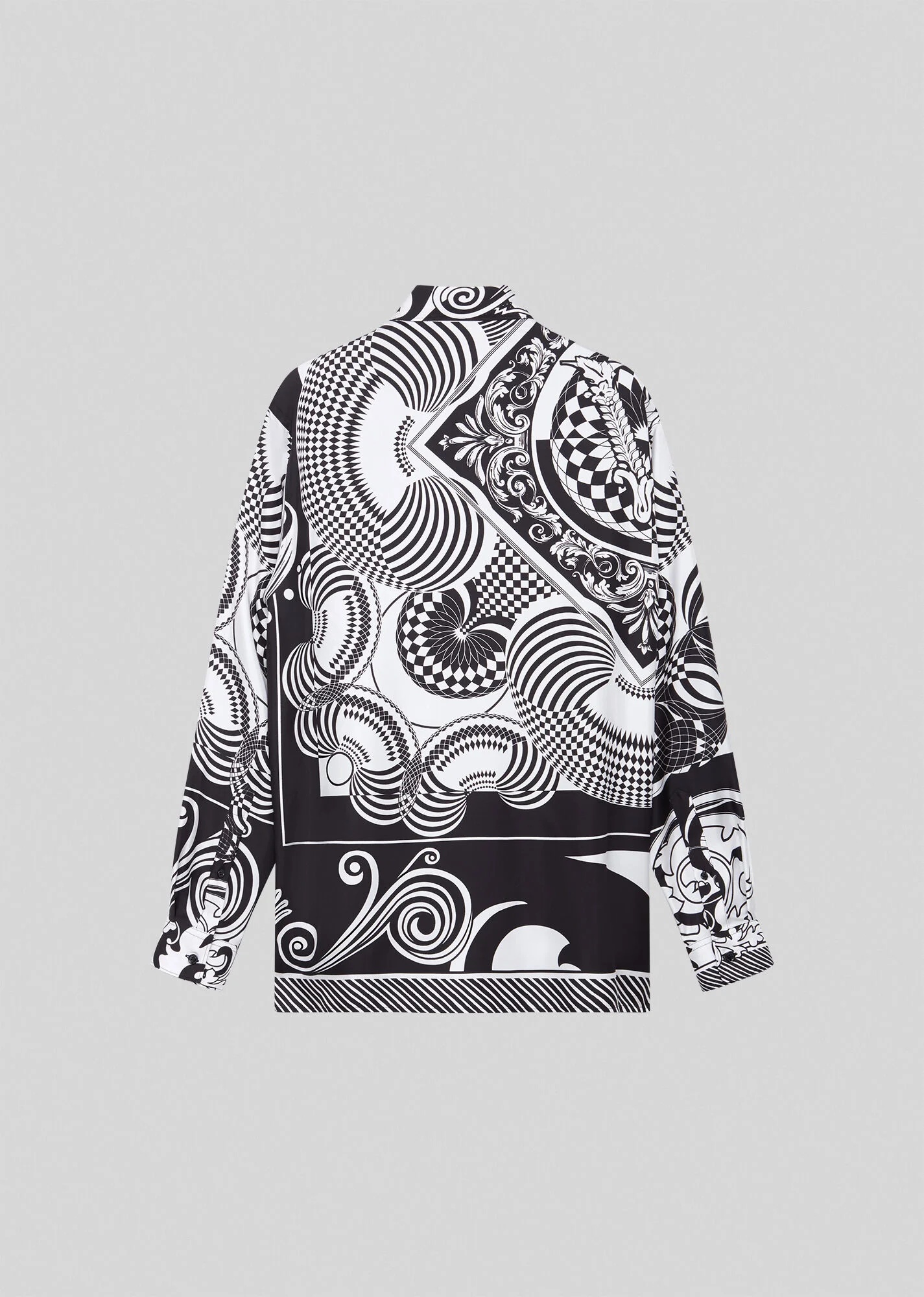 Optical Virtus Print Silk Shirt - 3