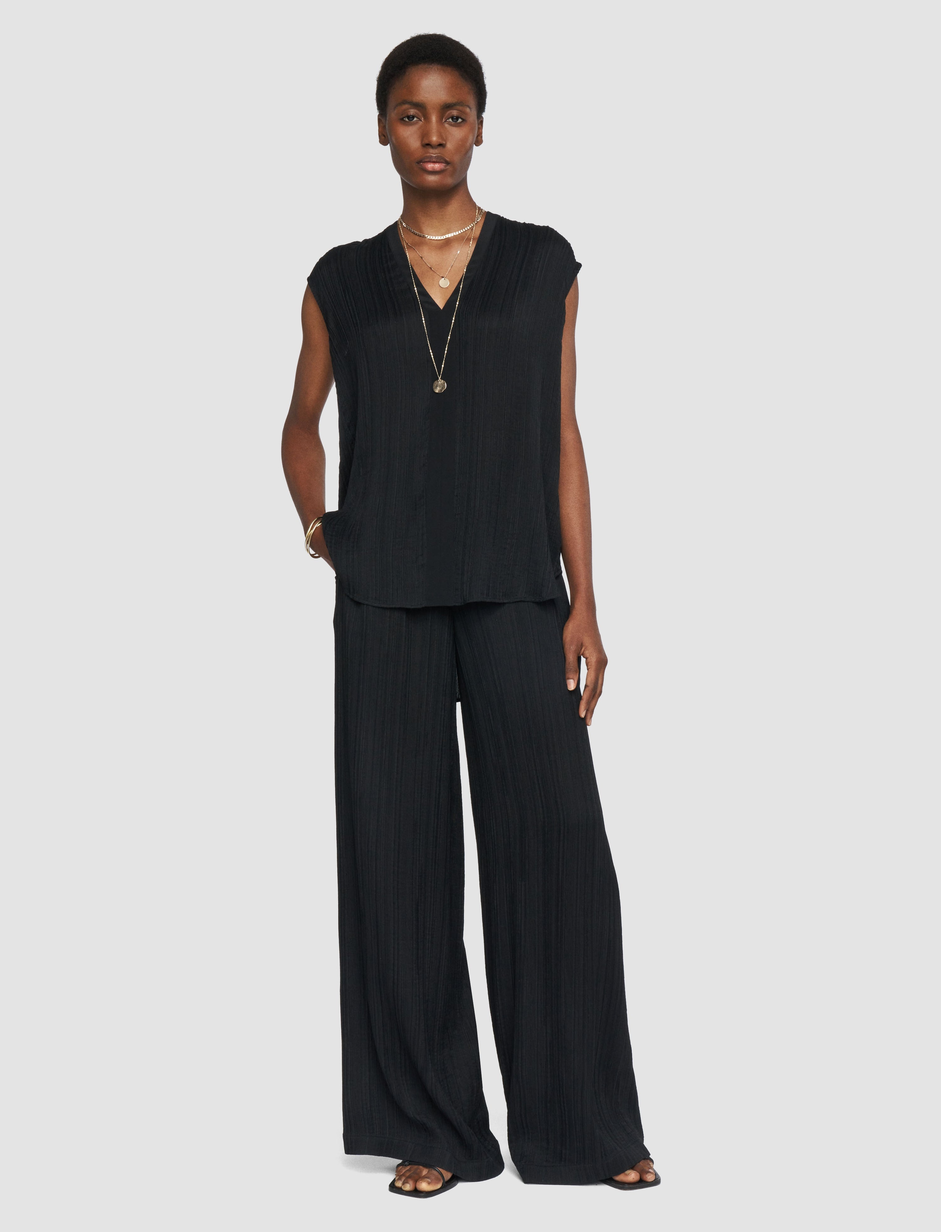 Lucien Pleat Jacquard Blouse - 2