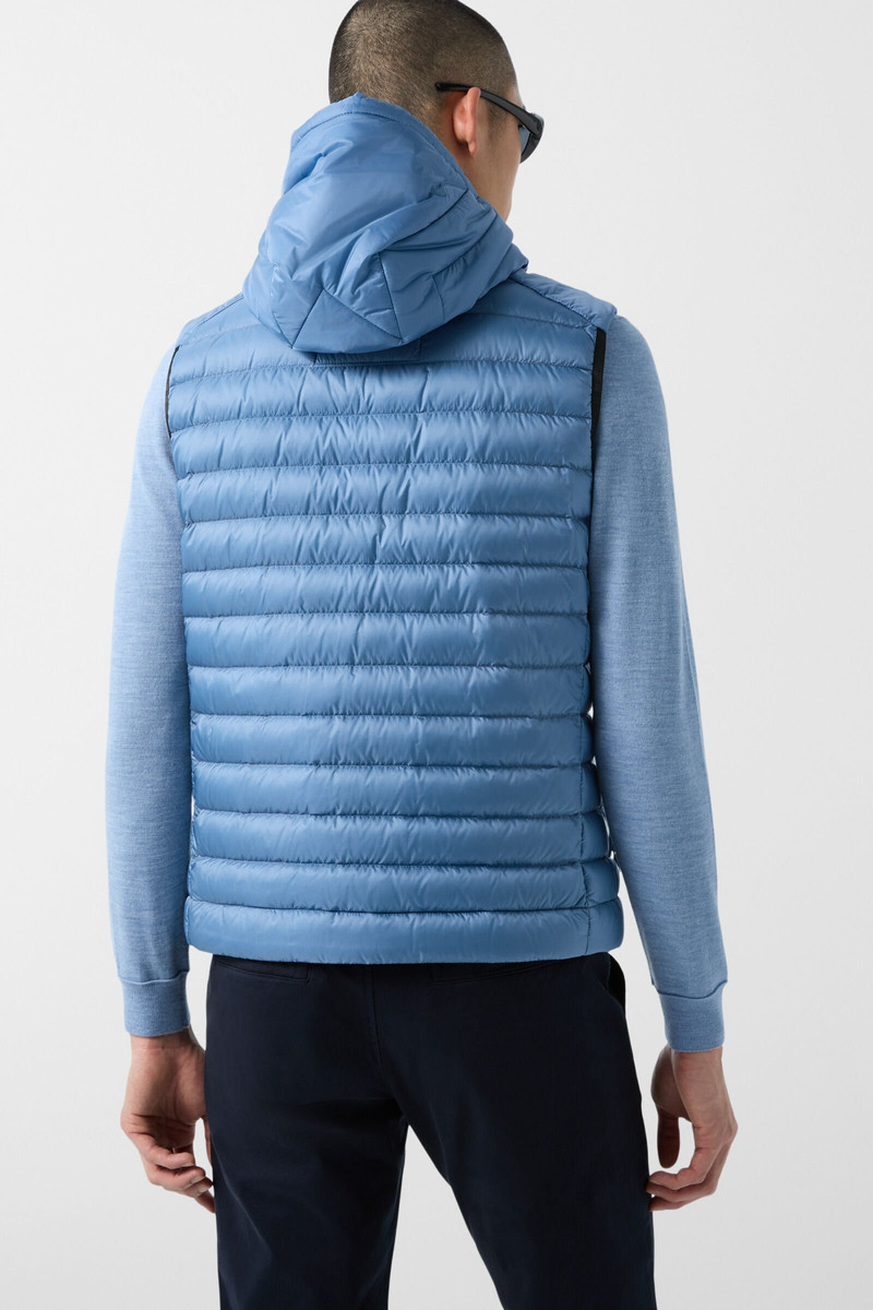Lonne lightweight down vest in Blue 3