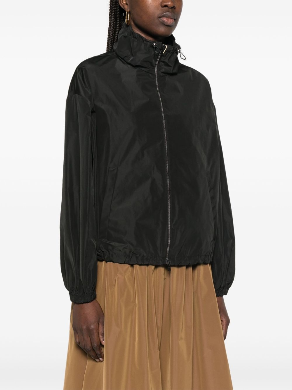 drawstring-collar jacket - 3